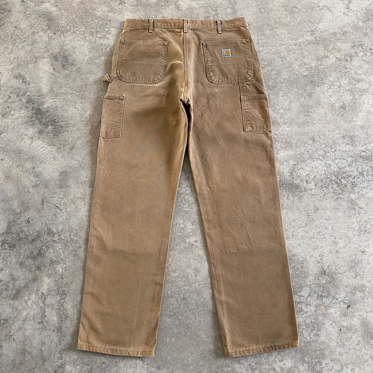 Carhartt VTG Carhartt Double Knee Faded Dirty Carpenter Work Pants Size US 35 - 11 Thumbnail