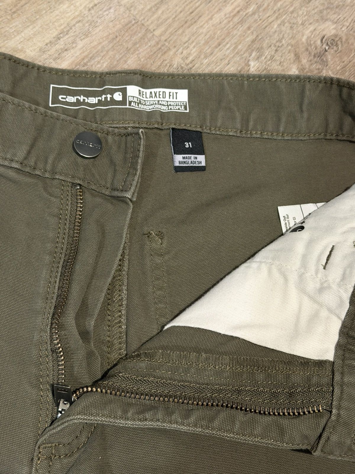 Carhartt Carhartt Workwear Carpenter Shorts Olive Green Sz. 31 WORN Size US 31 - 4 Thumbnail