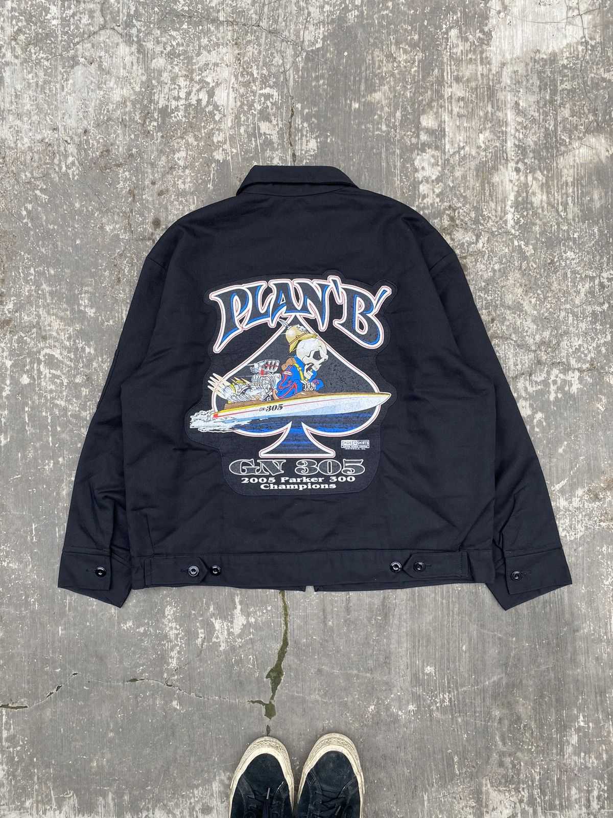 image of Dickies x Plan B Divkies X Plan B Eisenhower Work Jacket in Black, Men's (Size XL)