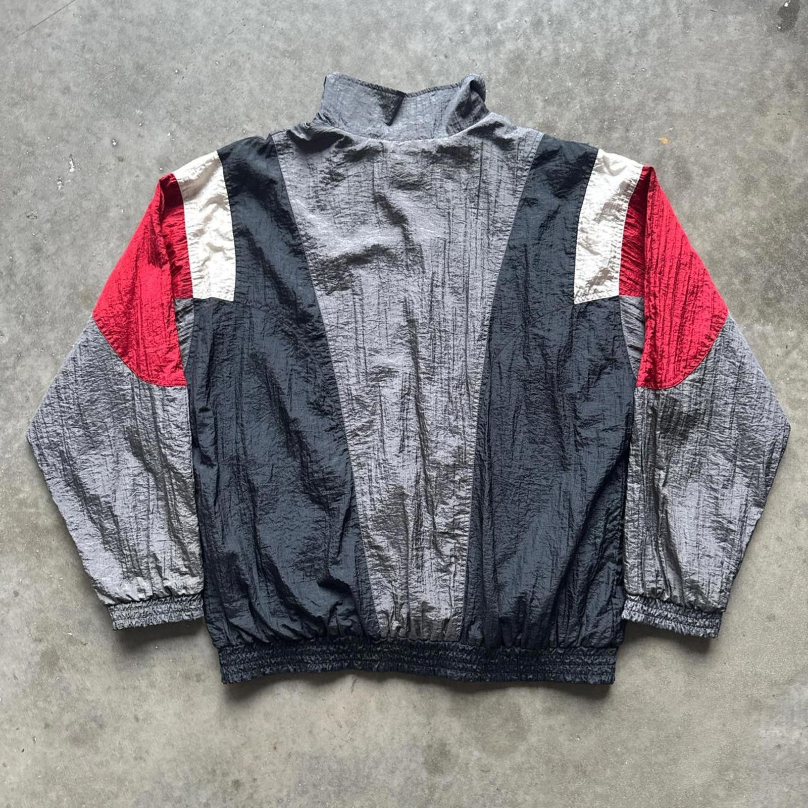 Lavenham Vintage Y2k Grey, White & Black Metalic Looking Windbreaker Size US XL / EU 56 / 4 - 2 Thumbnail