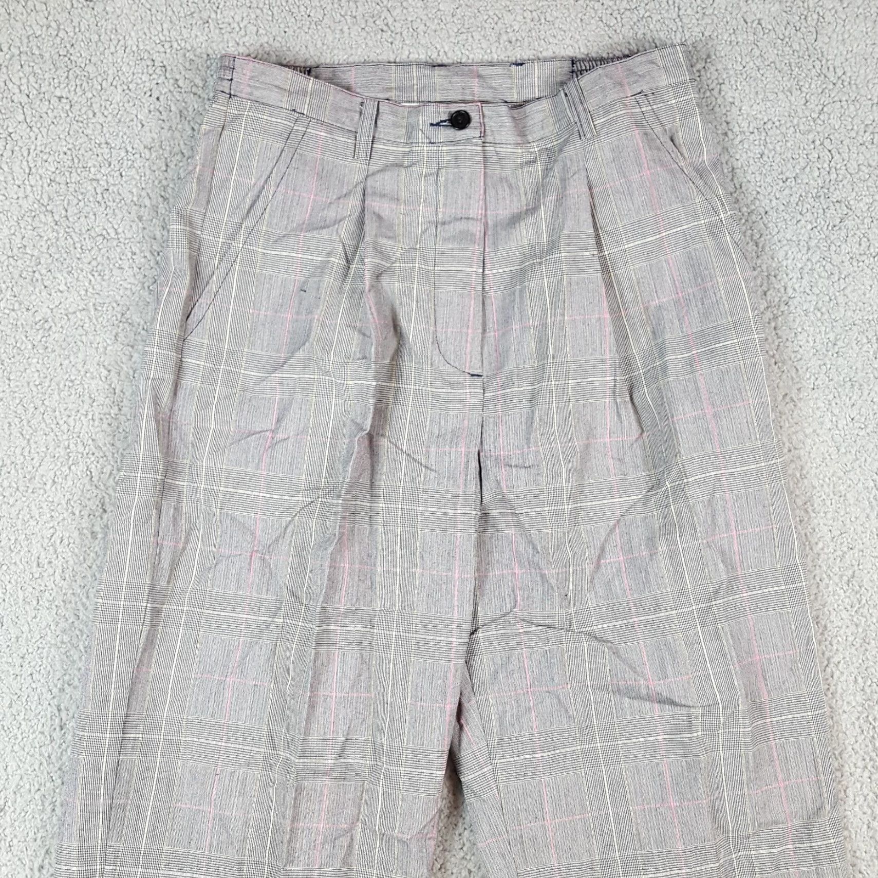 Vintage VINTAGE Chadwicks 90s Plaid Golf Pants Womens Size 12 Relaxed Fit Gray Retro Bohemian Size 34" / US 12 / IT 48 - 2 Thumbnail