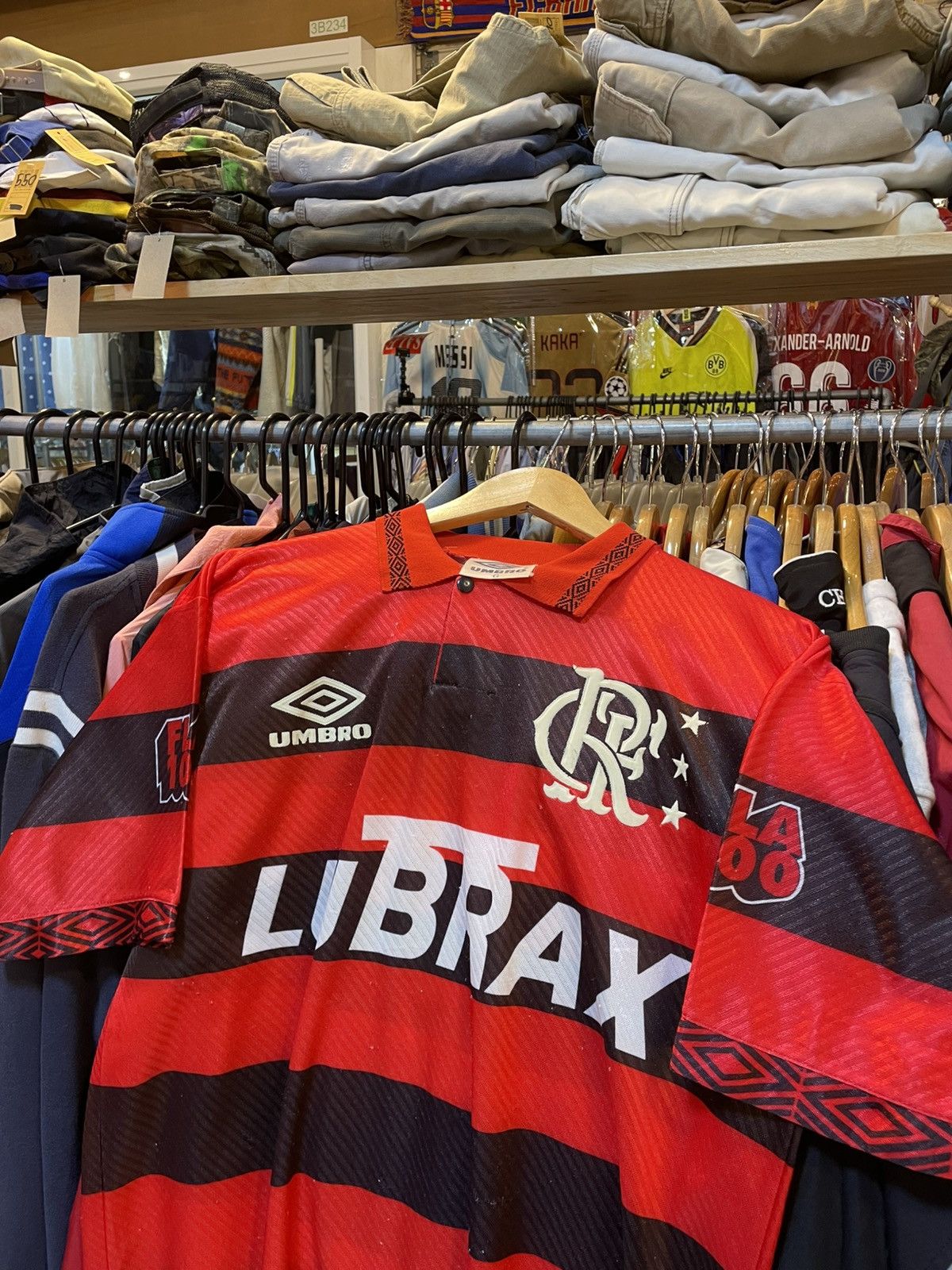 Umbro Rare Vintage 1994-1995 CR Flamengo Home Kit Size US M / EU 48-50 / 2 - 2 Thumbnail