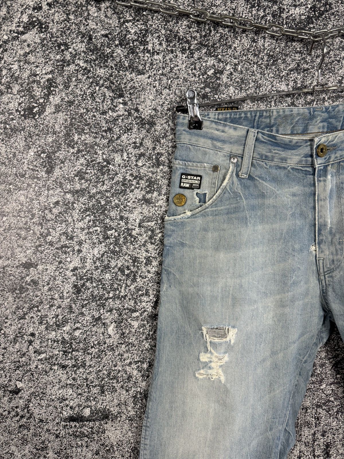 G-Star G-Star RAW Arc 3D Loose Tapered Jeans Distressed Italy Sz 30 Size US 30 / EU 46 - 4 Thumbnail