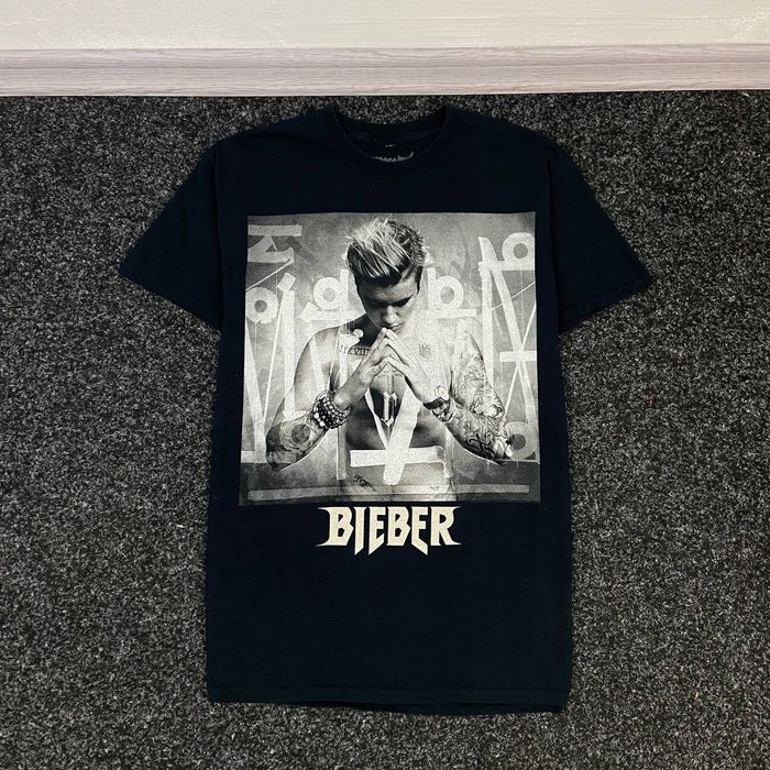 Justin Bieber Justin Bieber Purpose Tour Face Logo Two-Sides Print T ...