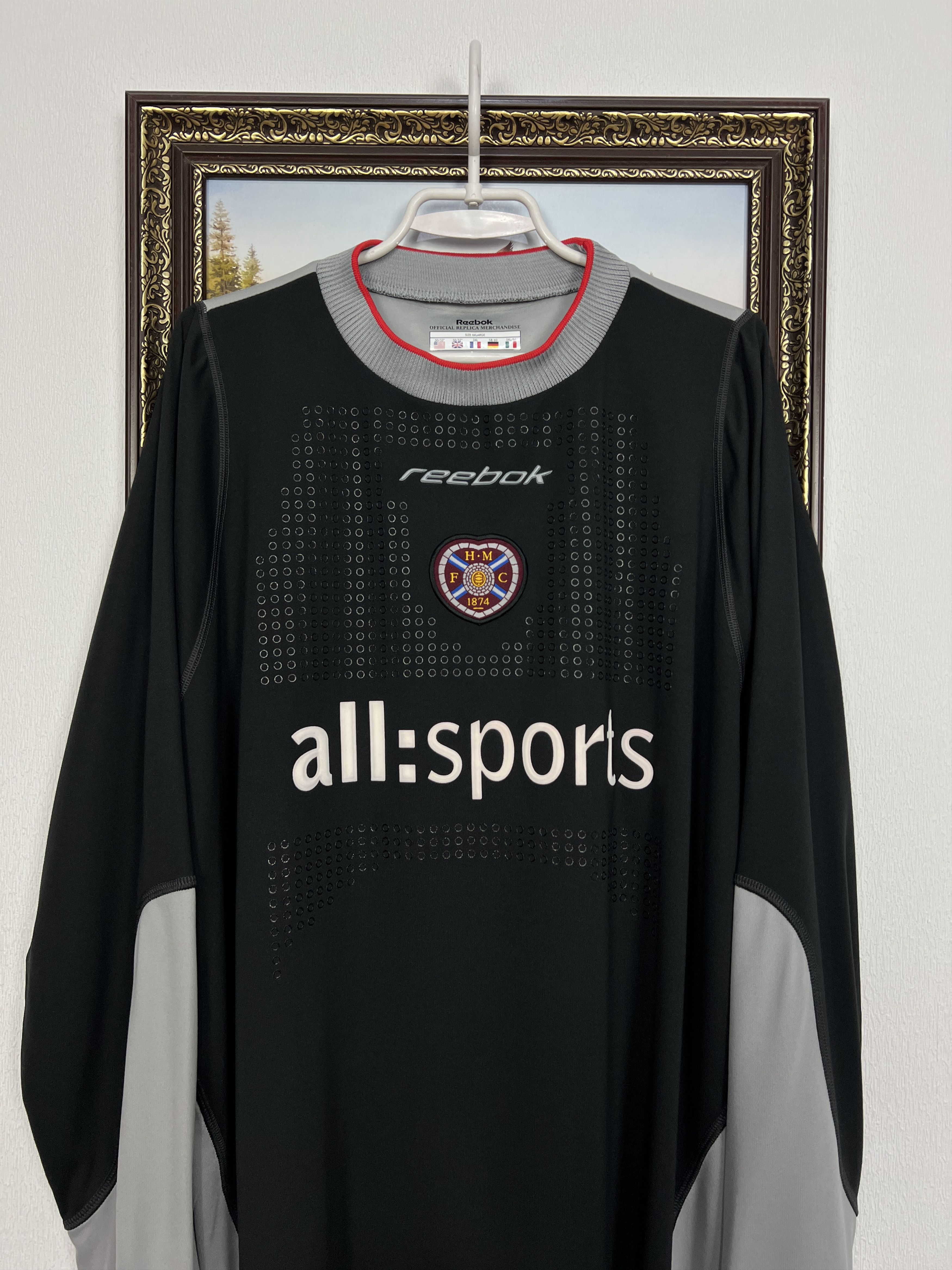 Reebok Heart Of Midlothian Goalkeeper football shirt 2002 Jersey Size US XXL / EU 58 / 5 - 2 Thumbnail