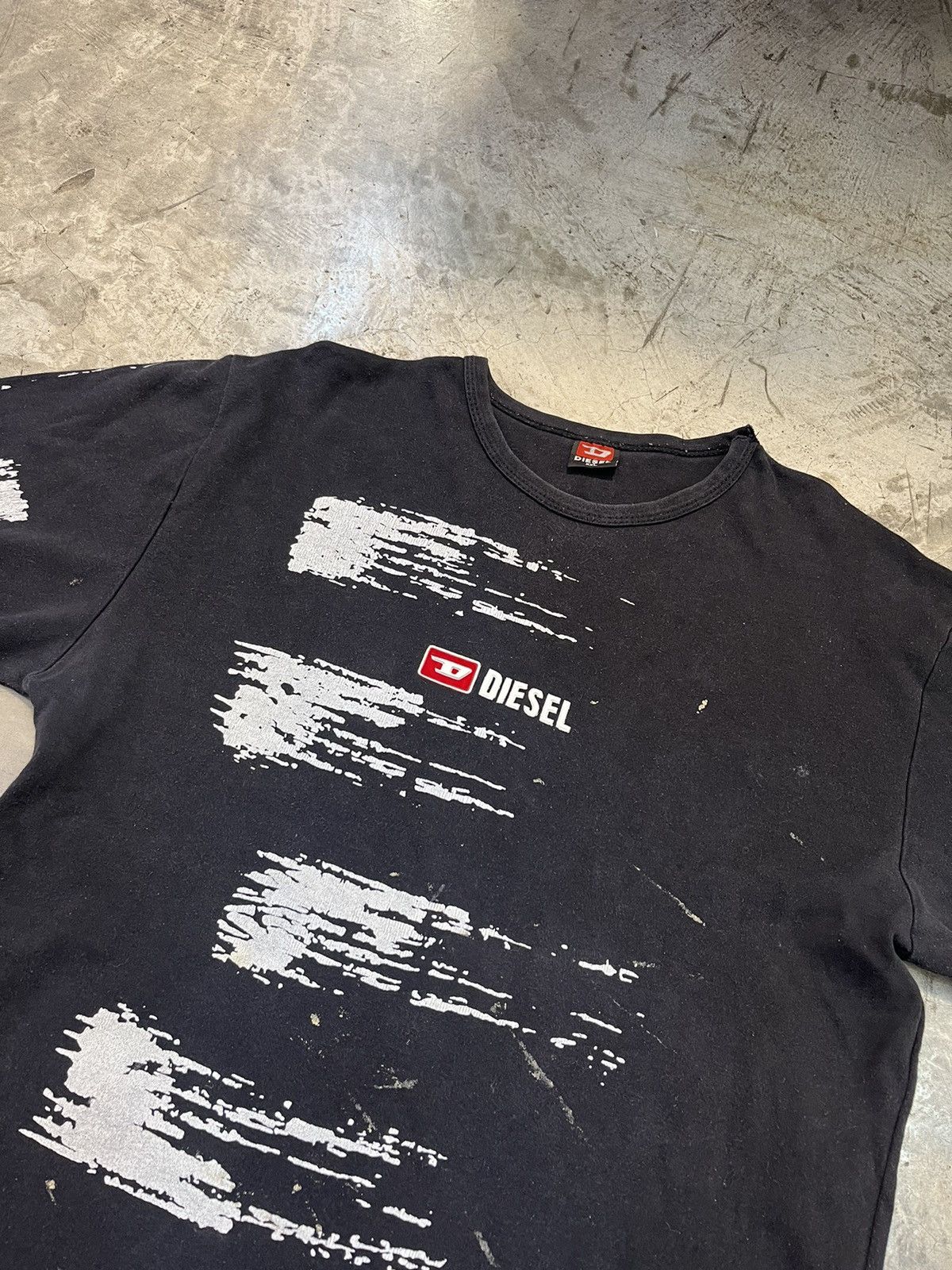 image of Y2K Diesel Long Sleeve T-Shirt in Black, Men's (Size Small)
