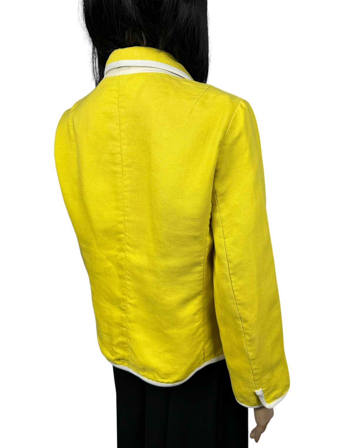 Max Mara Max Mara Linen Yellow Blazer Jacket size US12 IT46 Size XL / US 12-14 / IT 48-50 - 9 Thumbnail