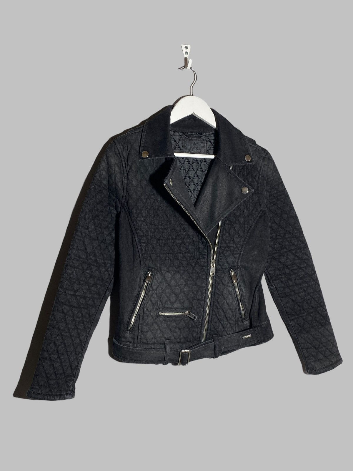 Diesel Vintage Diesel Y2k Quilted Distressed Style Biker Jacket Size S / US 4 / IT 40 - 3 Thumbnail