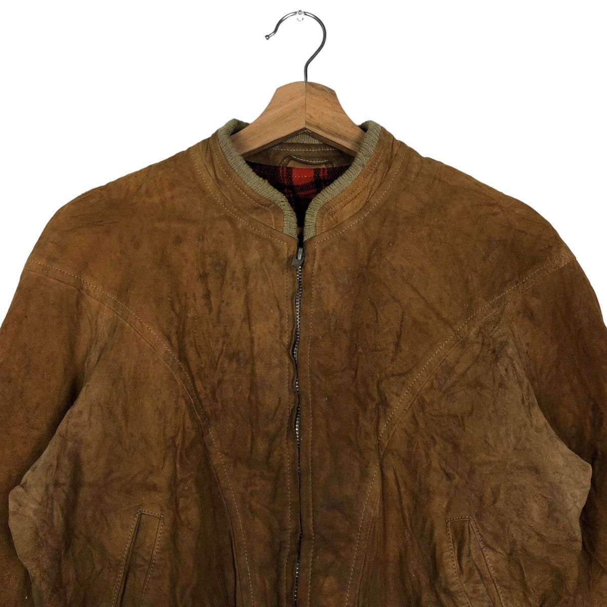 Genuine Leather 🔥90’s Vintage Genuine Leather Jacket Bomber Mc Gregor Japan Size US M / EU 48-50 / 2 - 2 Thumbnail