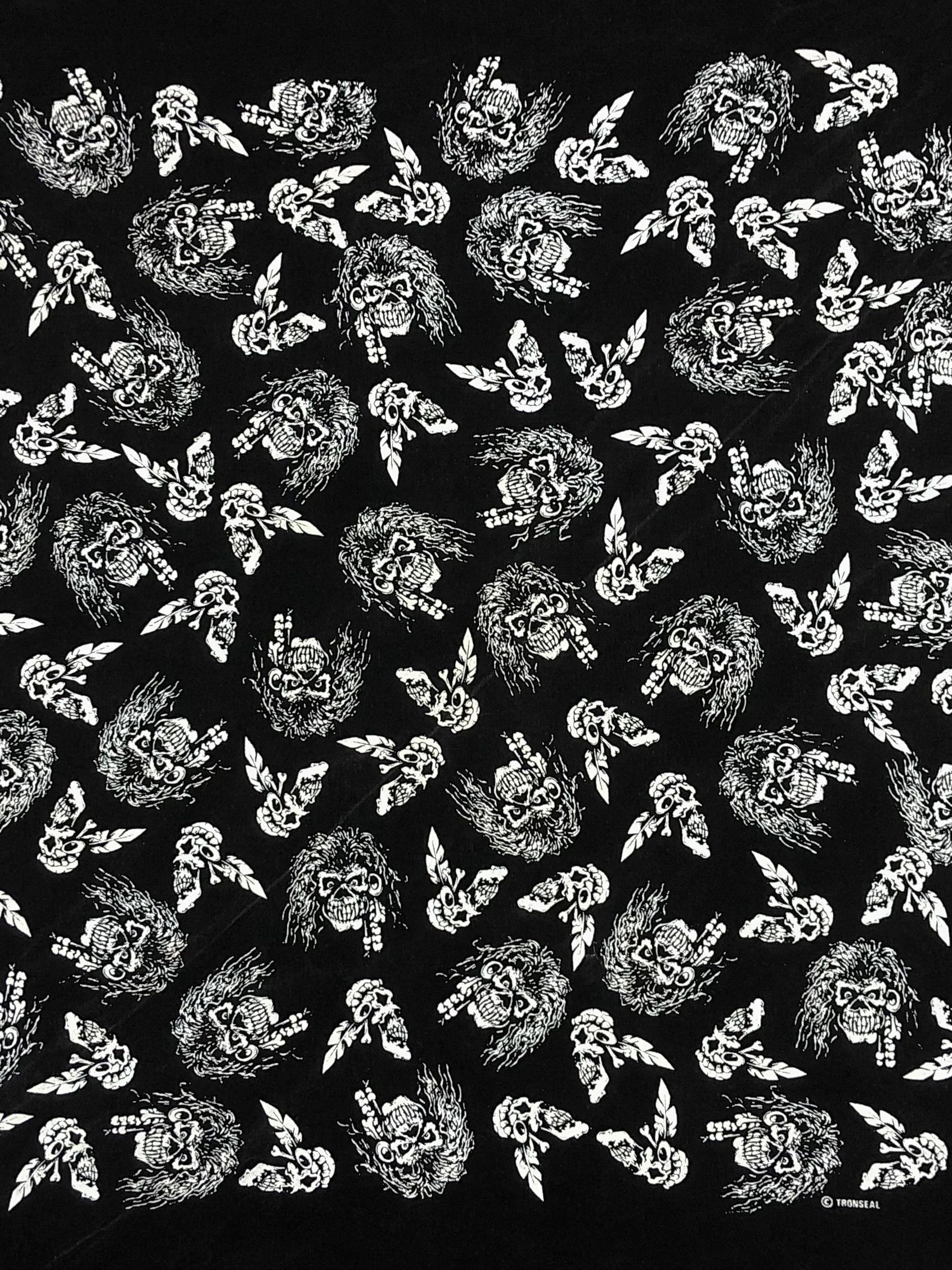 Vintage Vintage Tronseal Skulls Bandana iron maiden eddie Size ONE SIZE - 6 Thumbnail