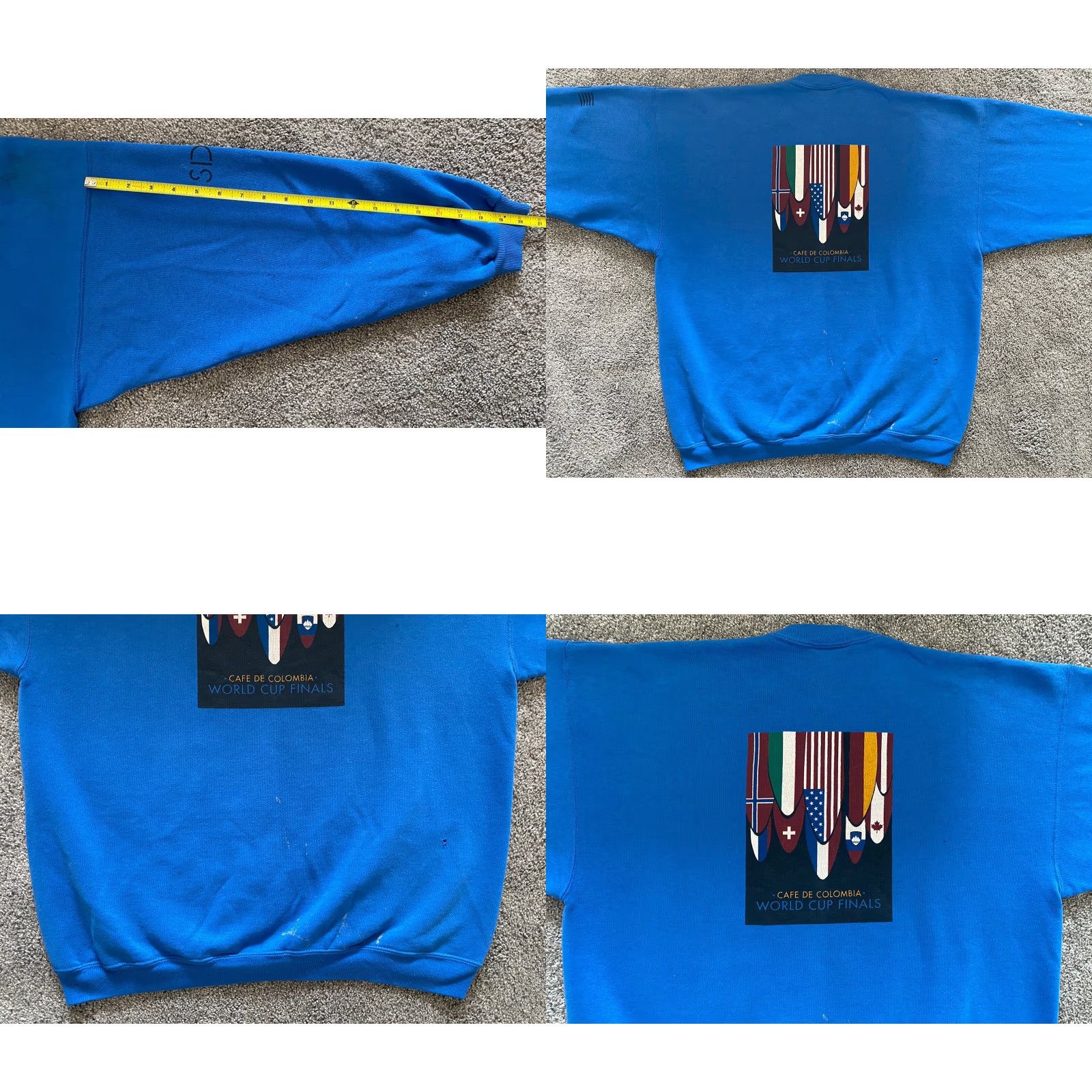 Hanes VTG 1997 Hanes Heavyweight Sweatshirt Made In USA Vail Beaver Creek World Cup Shirt Adults XL Blue USA 90s Sports Ski Mens Size US XL / EU 56 / 4 - 9 Thumbnail