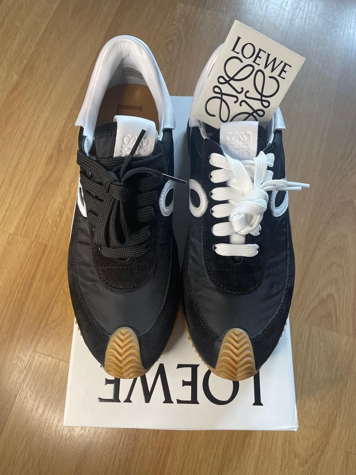 Loewe LOEWE Black and White Flow Runner Sneakers Size US 9 / IT 39 - 4 Thumbnail