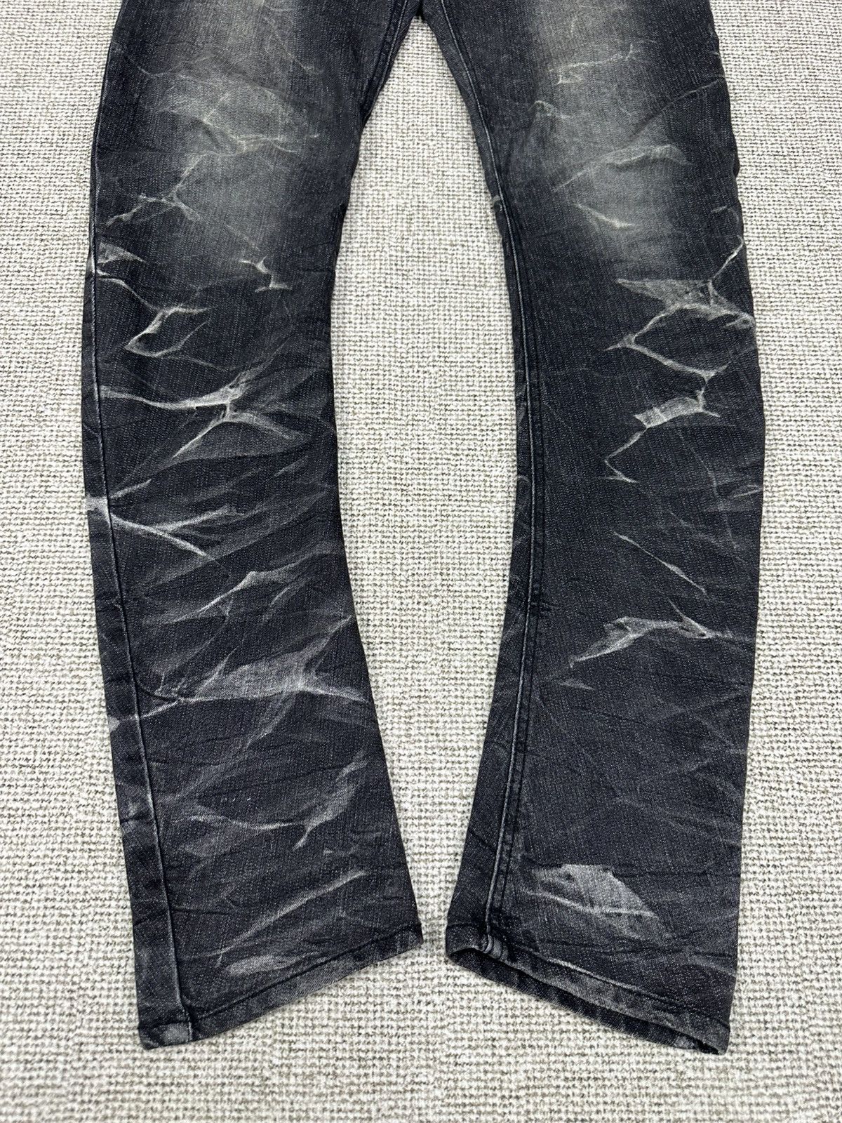 Tornado Mart Iconic Semantic Design Black Tapered Denim 34x33 D761 Size US 34 / EU 50 - 2 Thumbnail
