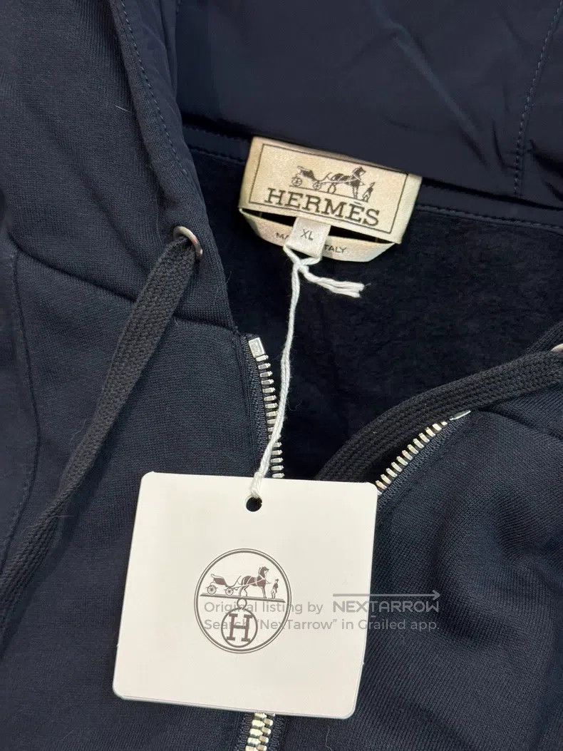 Hermes Hermes Hooded Zip-Up Long Sleeve Jacket Size US XL / EU 56 / 4 - 4 Thumbnail