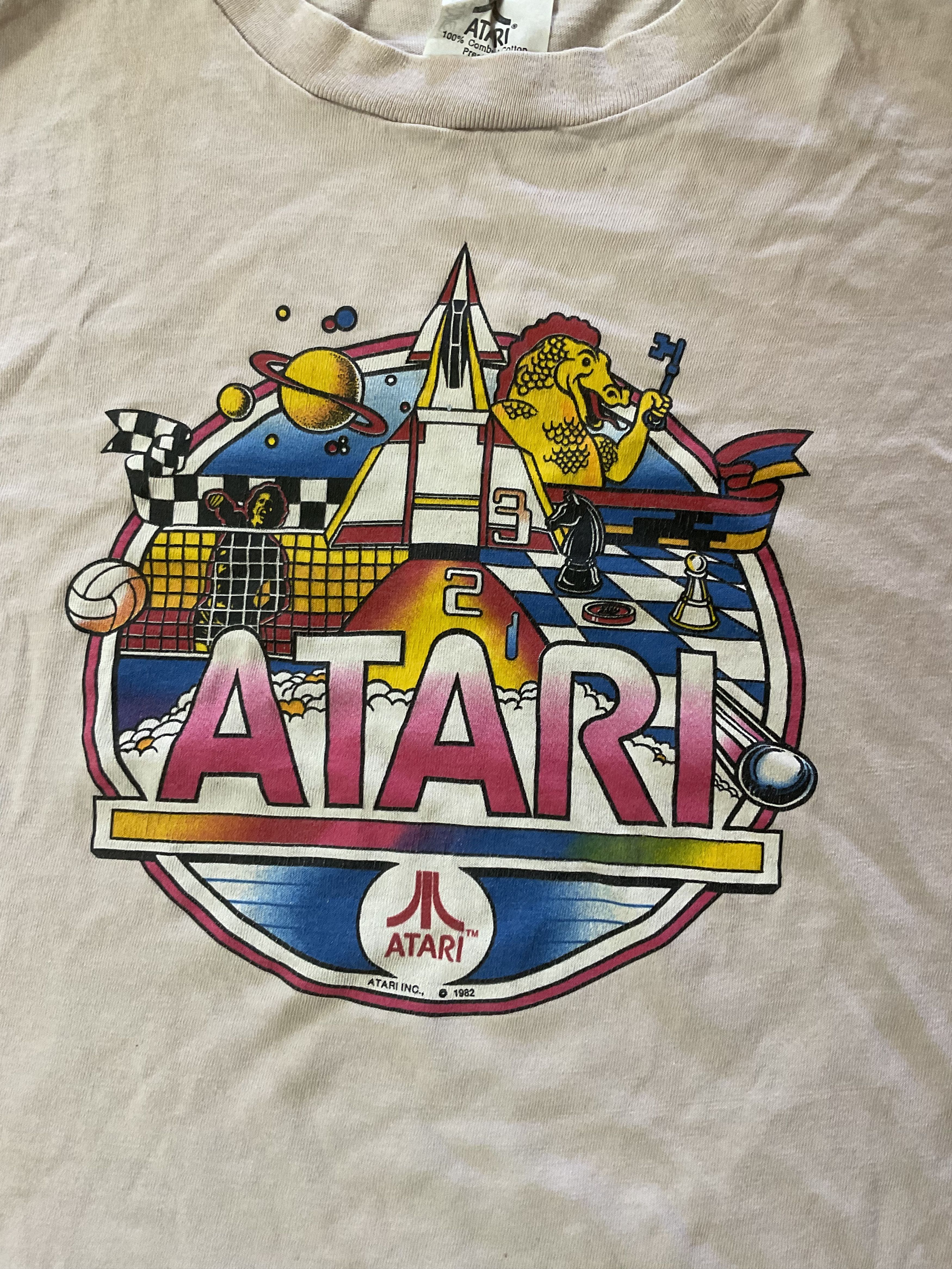 Japanese Brand Vintage 1982 Atari Video Games T-Shirt Fits Medium Size US M / EU 48-50 / 2 - 2 Thumbnail