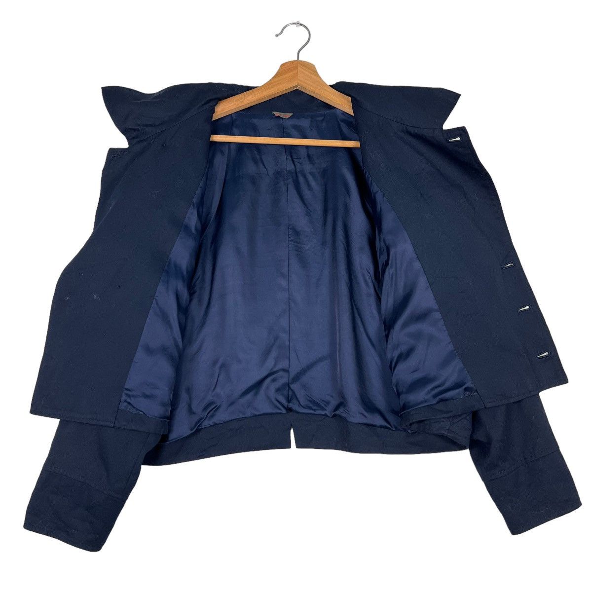 Issey Miyake 🔥 VINTAGE ISSEY MIYAKE TRAFFIC NEWS CUT OFF CROPPED JACKET Size US M / EU 48-50 / 2 - 11 Thumbnail
