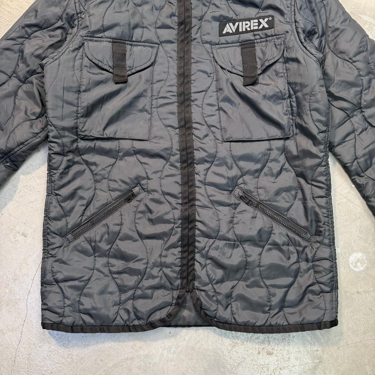 Avirex VINTAGE Avirex USA Vintage Black Quilted Military Jacket Size US L / EU 52-54 / 3 - 5 Thumbnail