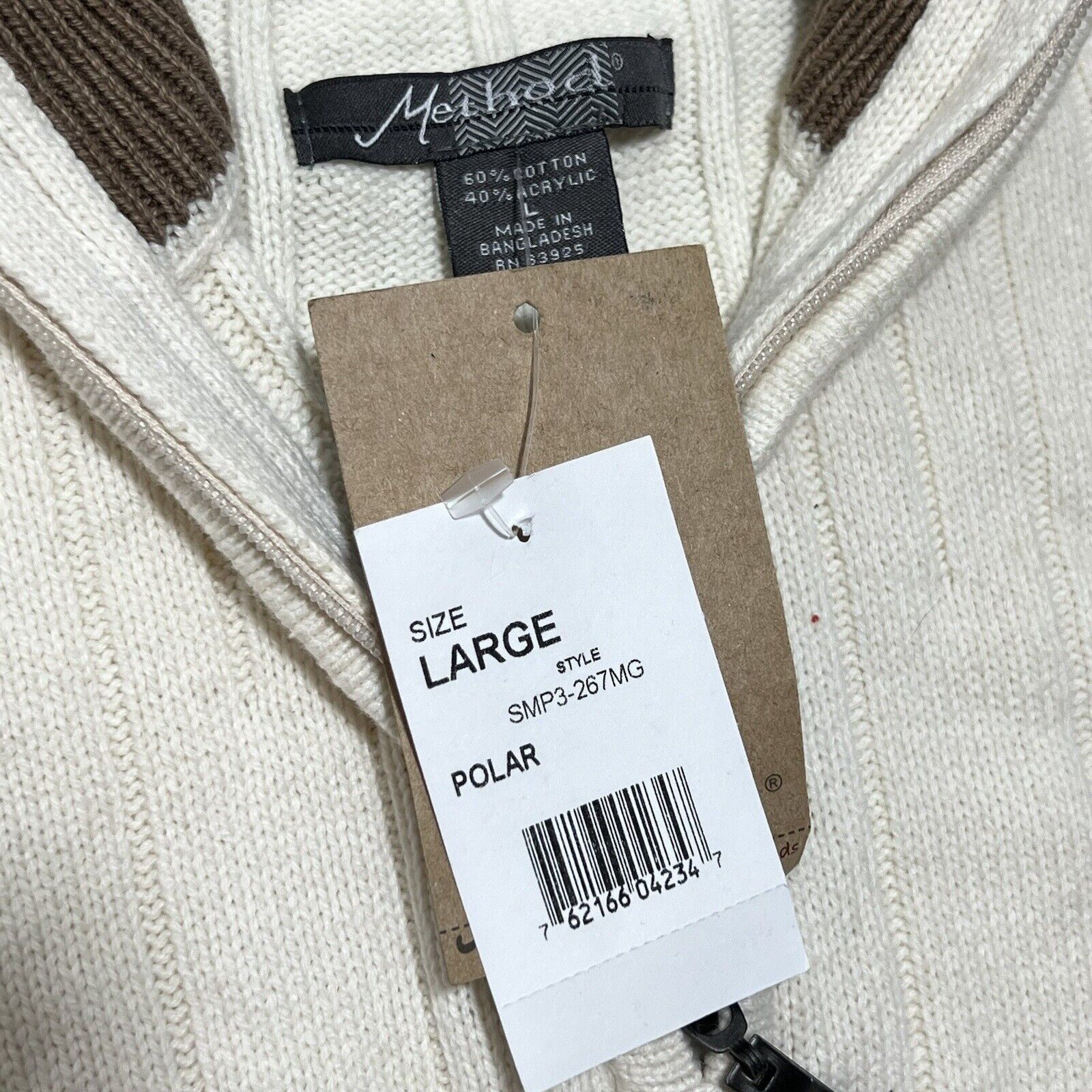 Method Method Large 1/4 Zip Mock Neck Pullover Sweater Sweatshirt Size US L / EU 52-54 / 3 - 10 Thumbnail