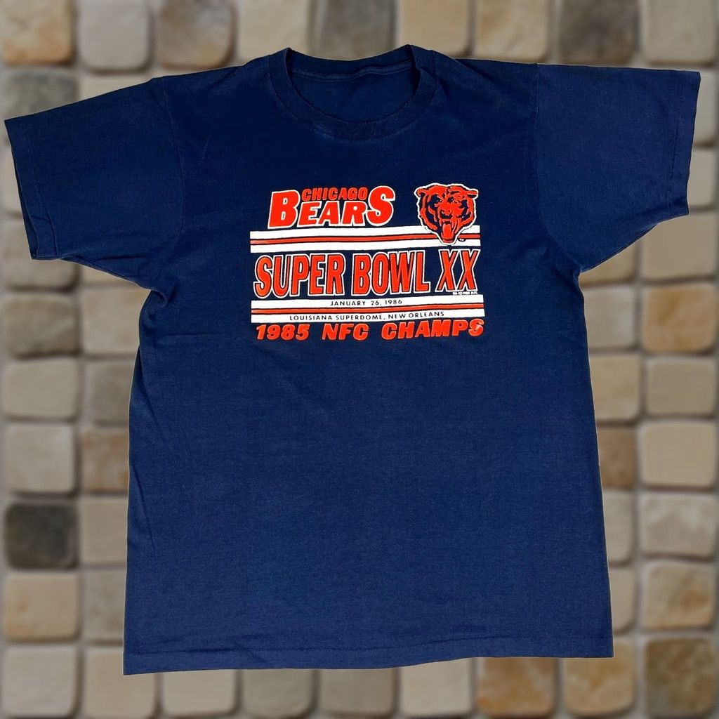 Vintage Vintage Chicago Bears Super Bowl XX NFC Champs T-Shirt M Size Blue 80s Mens Shirt Size US M / EU 48-50 / 2 - 1 Thumbnail