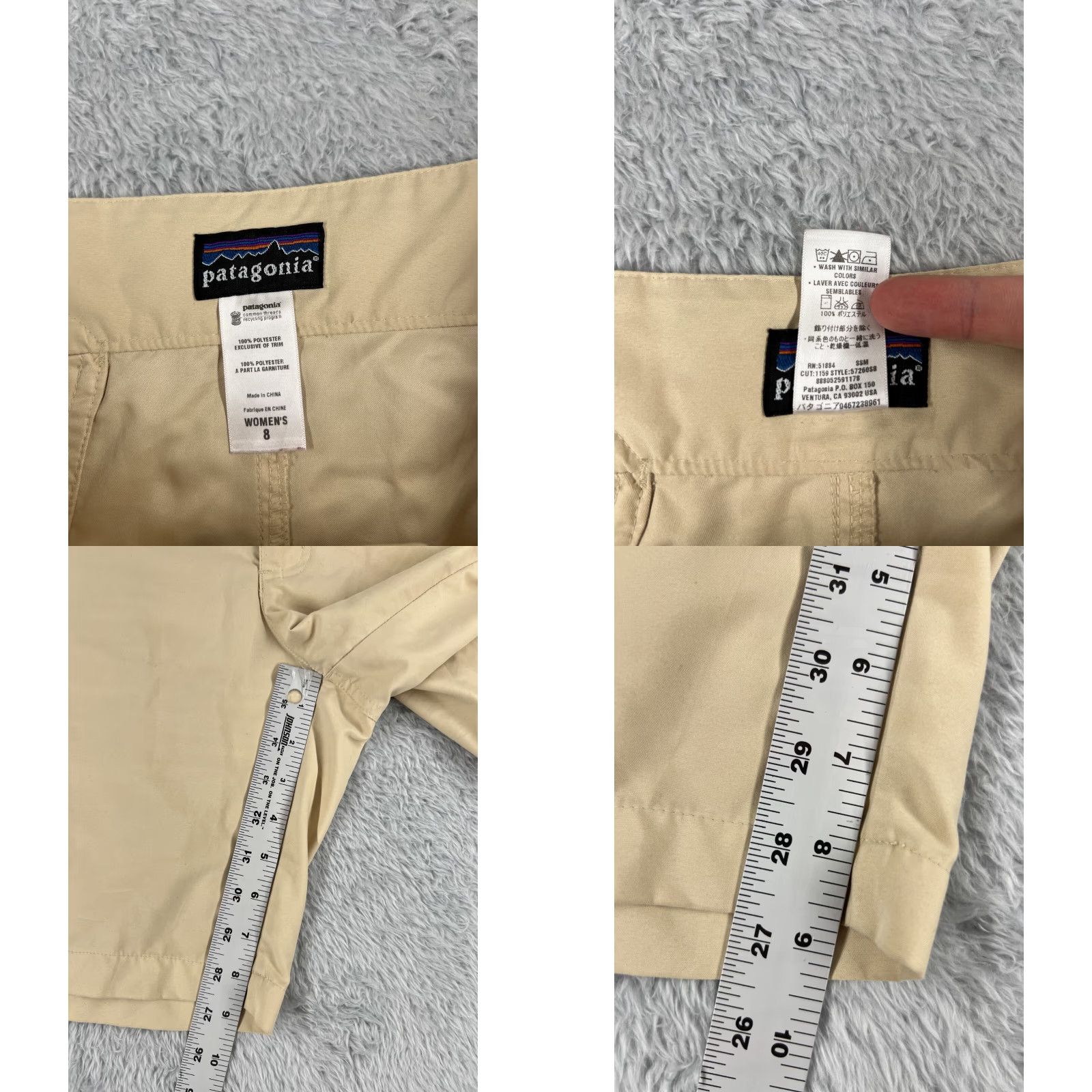 Patagonia Patagonia Shorts Womens 8 Beige Duway 100% Polyester Flat Front Pockets Size 30" / US 8 / IT 44 - 8 Thumbnail