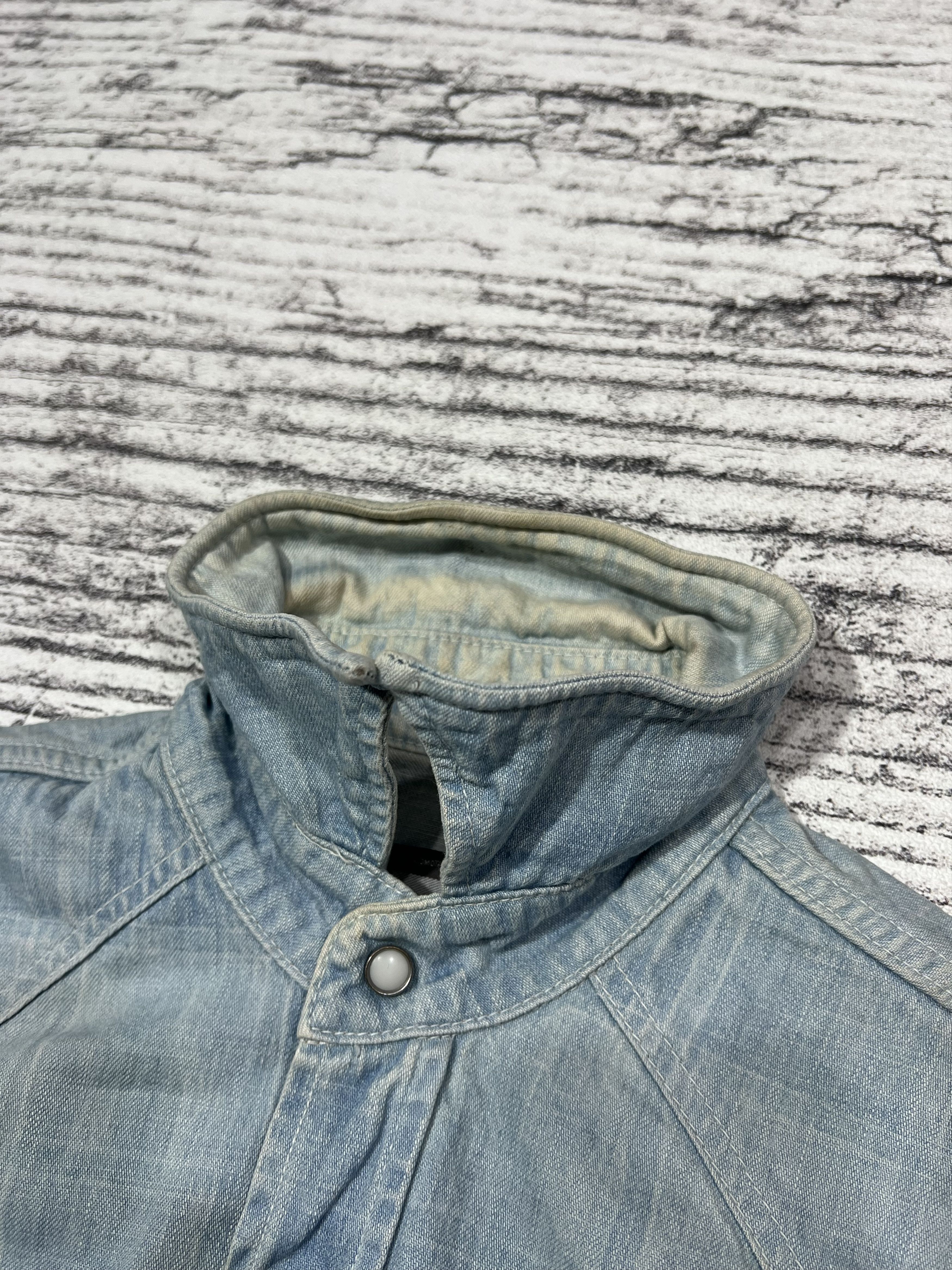 Momotaro Jeans 2000s Momotaro Jeans Pattern Longsleeve Denim Jeans Shirt Size US M / EU 48-50 / 2 - 5 Thumbnail