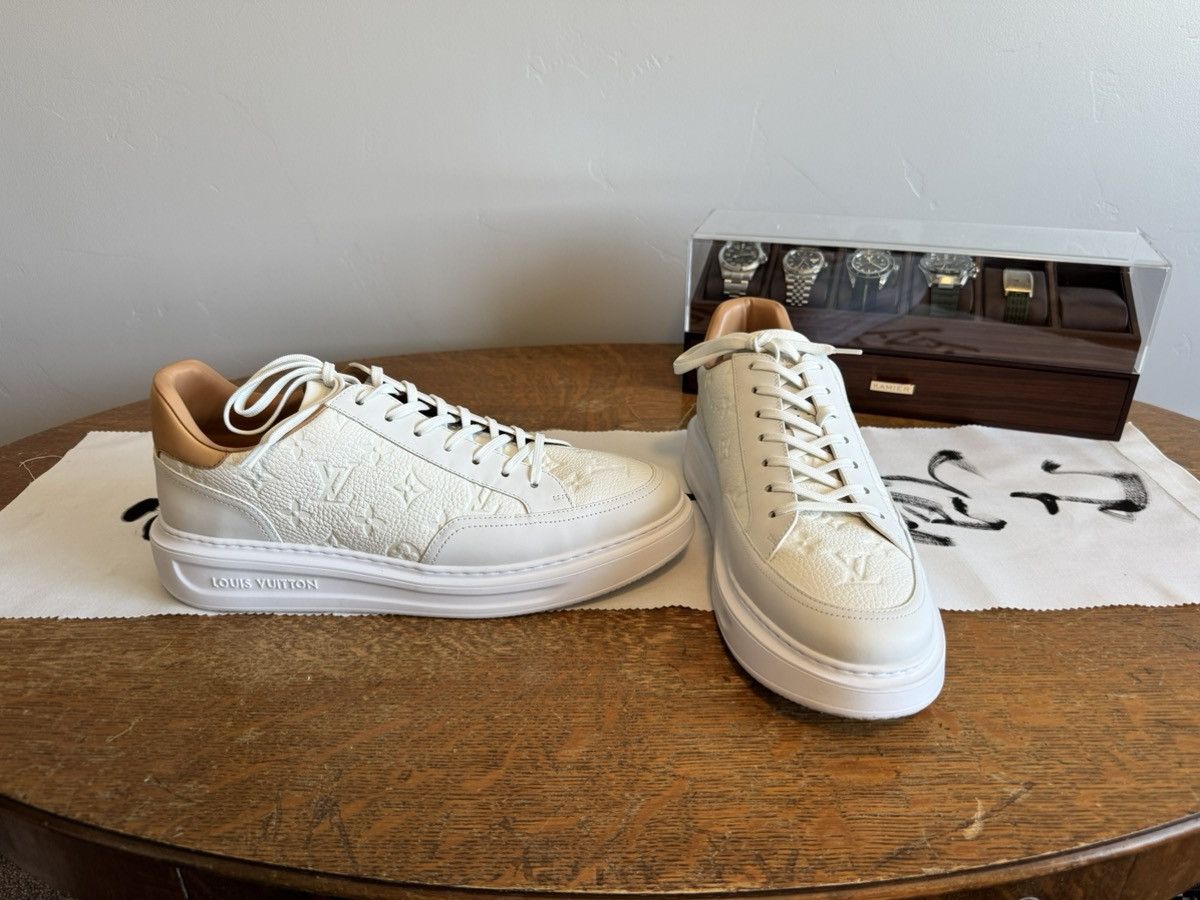 Louis Vuitton Louis Vuitton Luxembourg Monogram Sneakers | White | US 10 Size US 10 / EU 43 - 1 Thumbnail