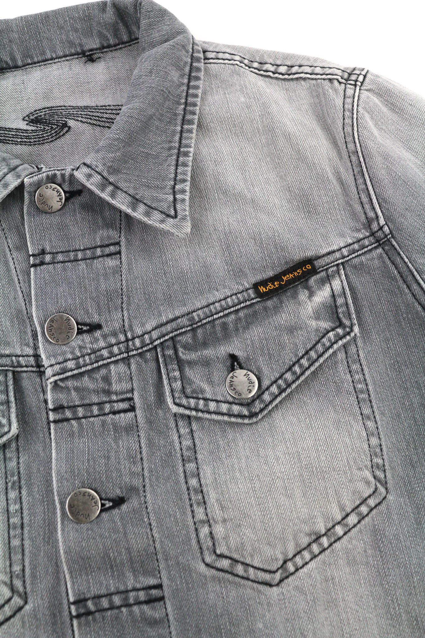 Nudie Jeans CONNY S Sunbleached Black Grey Jacket 81618 Size US S / EU 44-46 / 1 - 6 Thumbnail