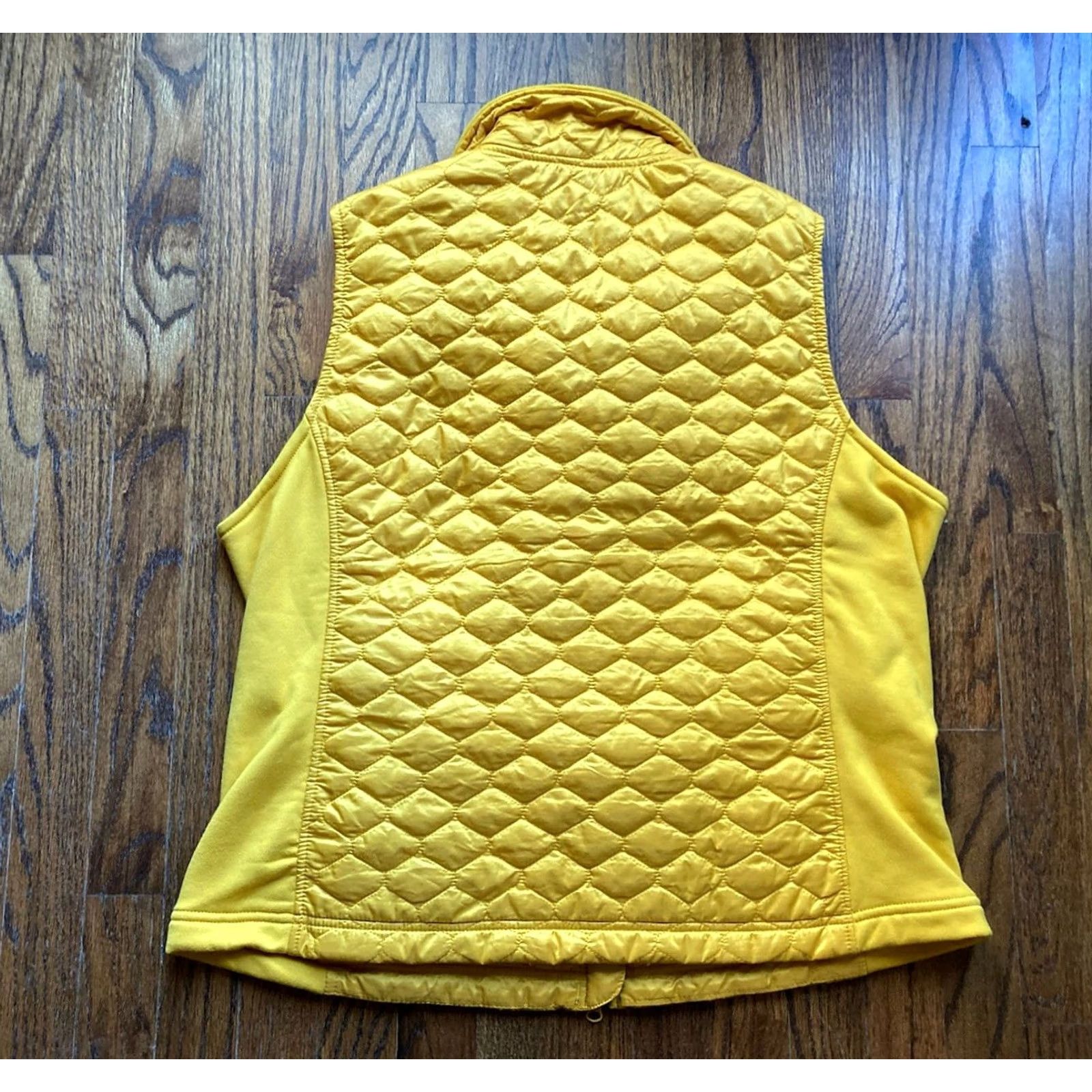 Vintage L.L. Bean Vest Womens XL Quilted Full Zip Thinsulate Yellow Vest, Regular, Sleeveless, Softshell, Pockets, Water Resistant, Lined, Insulated Size XL / US 12-14 / IT 48-50 - 7 Thumbnail
