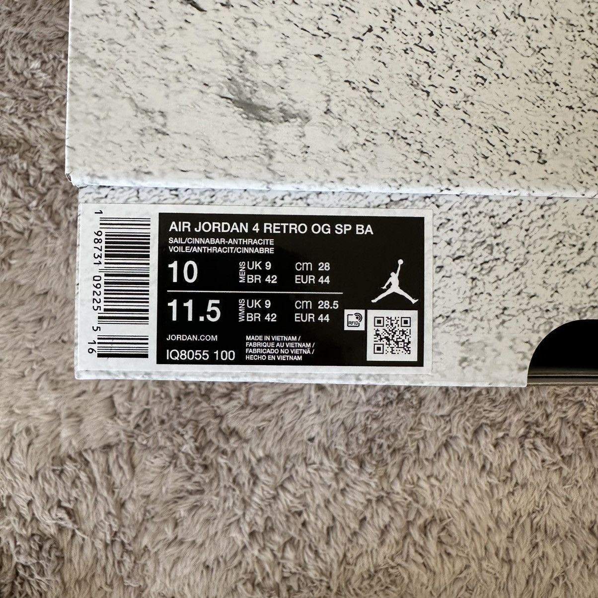 Jordan Brand Air Jordan 4 Nigel Sylvester Brick After Brick - NEW Size 44 Size US 10 / EU 43 - 8 Thumbnail