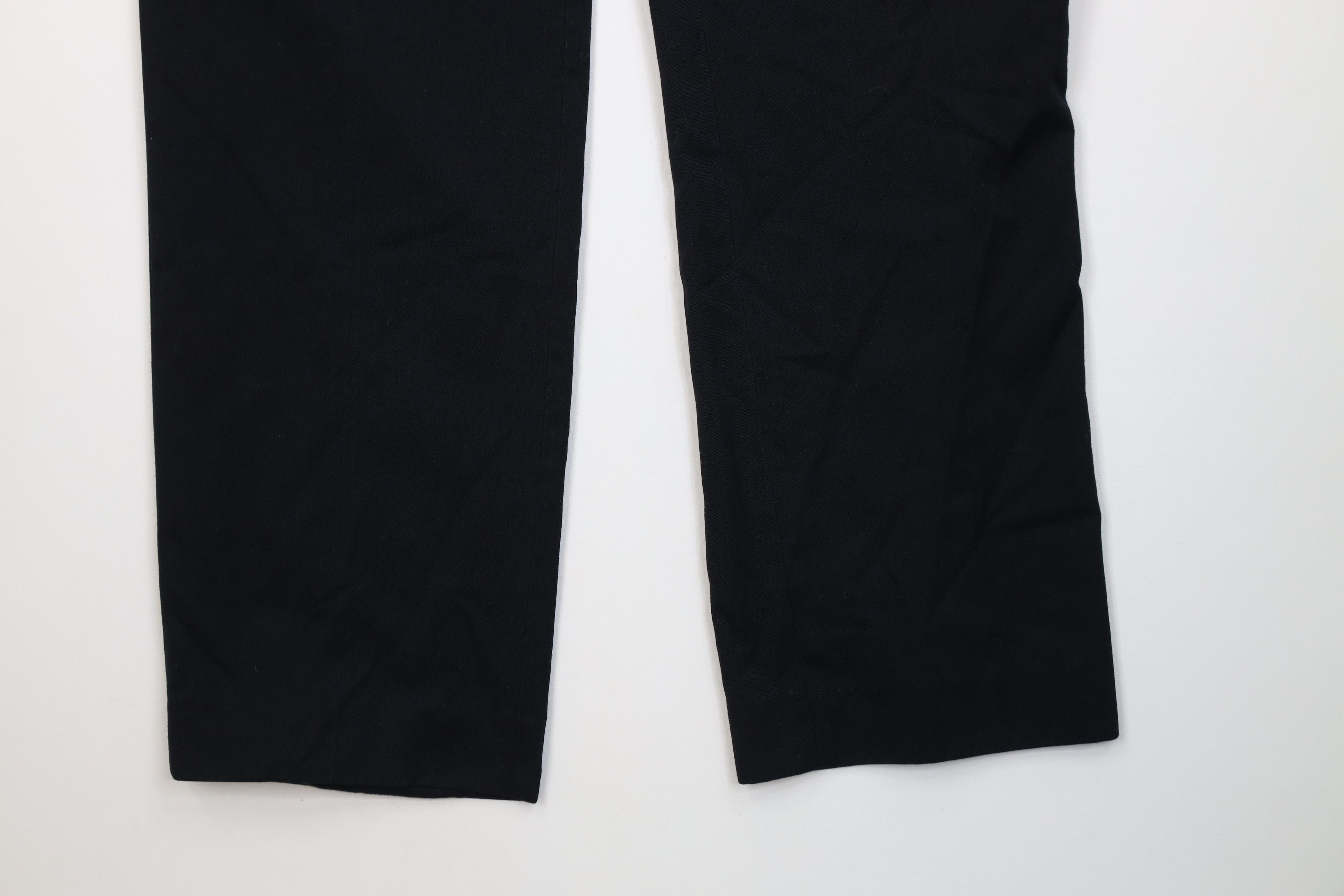 Vintage Vintage 90s Streetwear Distressed Wide Leg Chino Pants Black Size US 32 / EU 48 - 4 Thumbnail