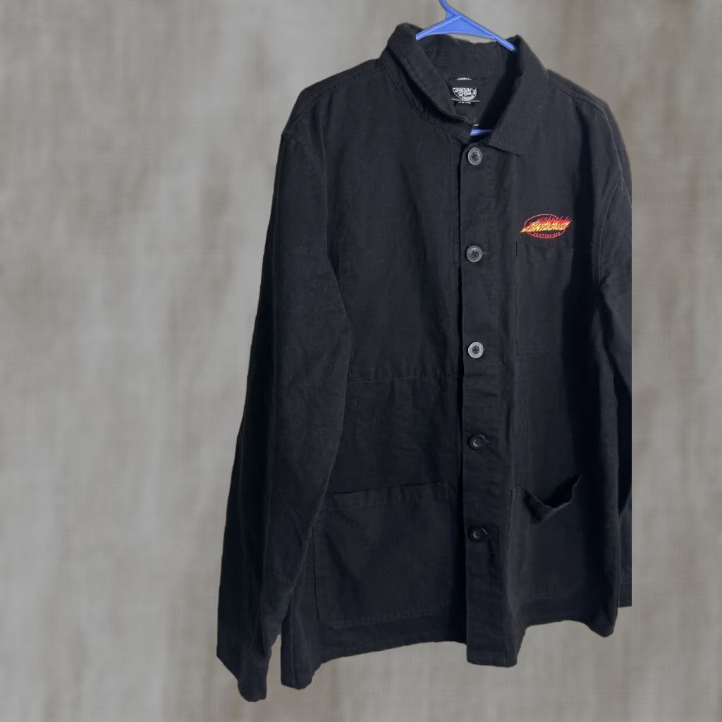 Vintage VINTAGE Santa Cruz Skateboards Mens Medium Long Sleeve Button-Up Shirt Chore Shirt Black Size US M / EU 48-50 / 2 - 1 Thumbnail