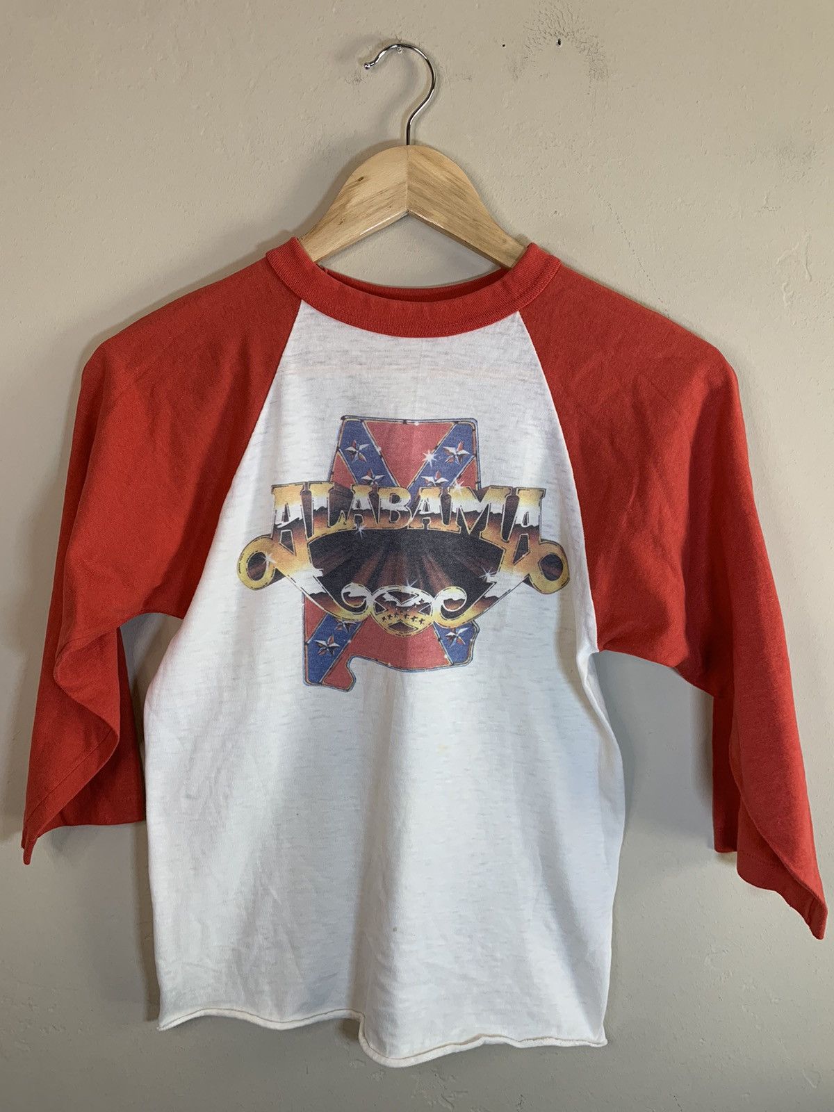 Band Tees × Vintage *RARE* Vintage 70’s Alabama Band Single Stitch Raglan Shirt Size US S / EU 44-46 / 1 - 1 Thumbnail