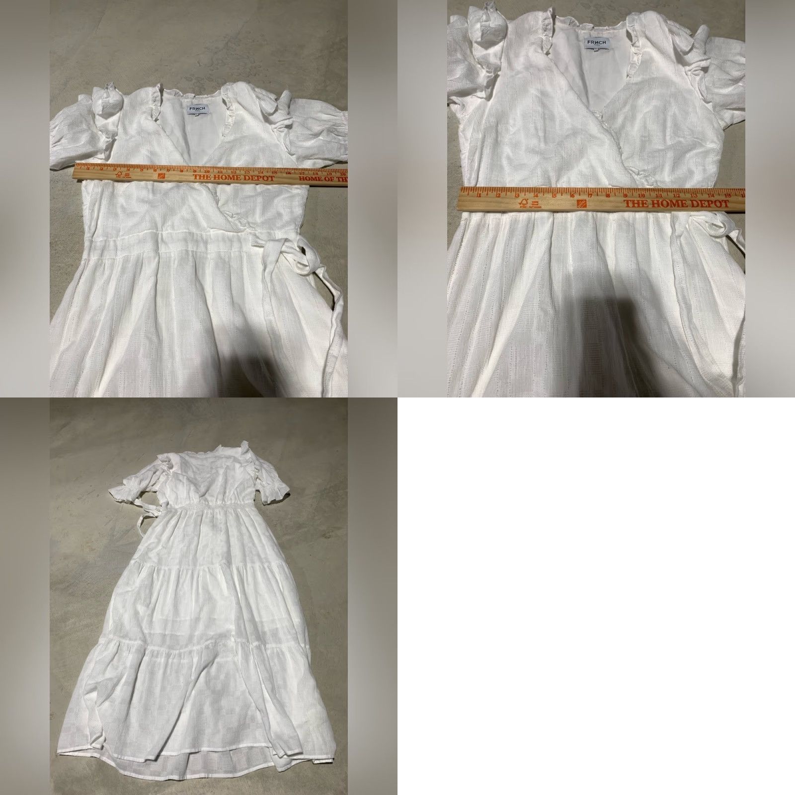 Vintage FRNCH White Midi Wrap Dress Medium User: FRNCH White Midi Wrap Dress Medium Size M / US 6-8 / IT 42-44 - 8 Thumbnail