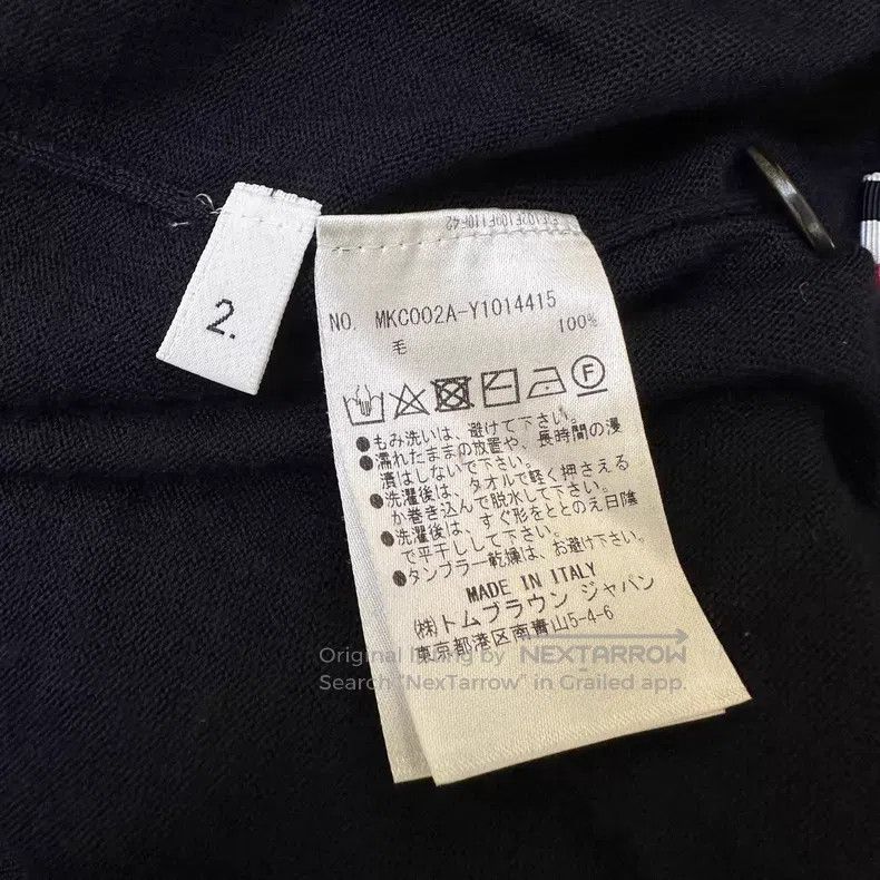 Thom Browne Thom Browne Classic Four Stripe Wool Cardigan in Dark Blue Size US M / EU 48-50 / 2 - 8 Thumbnail