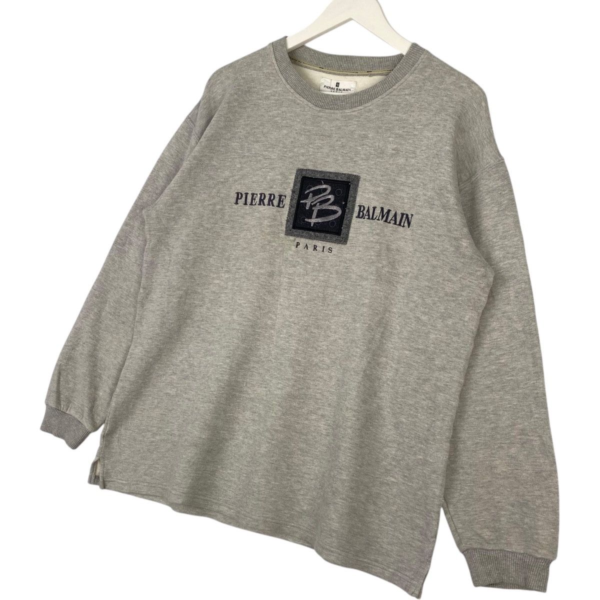 Pierre Balmain Vintage Paris Pierre Balmain Big Crewneck Sweatshirt Gray Size M / US 6-8 / IT 42-44 - 2 Thumbnail