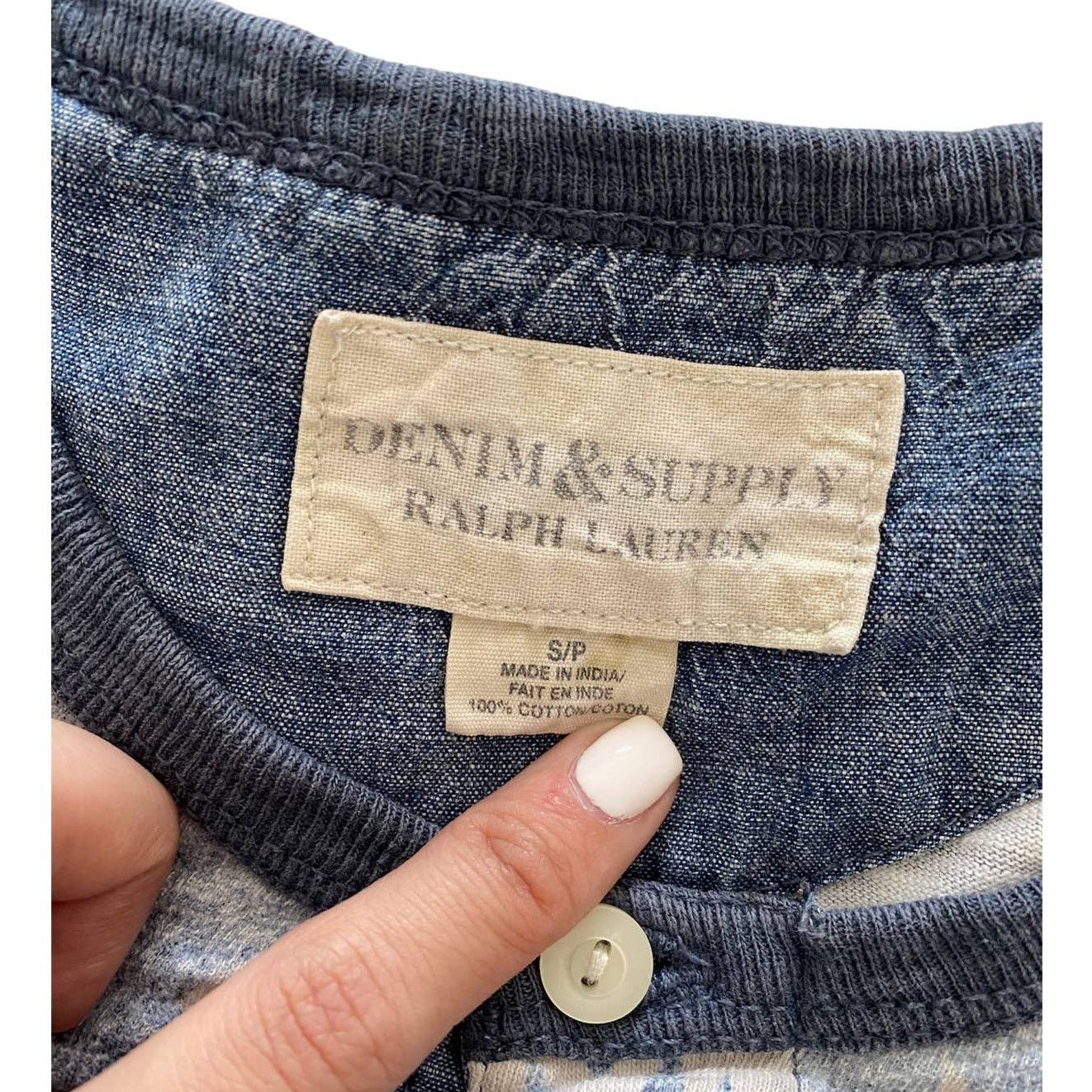 Ralph Lauren Vintage Ralph Lauren Denim & Supply Sweatshirt Tribal Henley Size S / US 4 / IT 40 - 4 Thumbnail