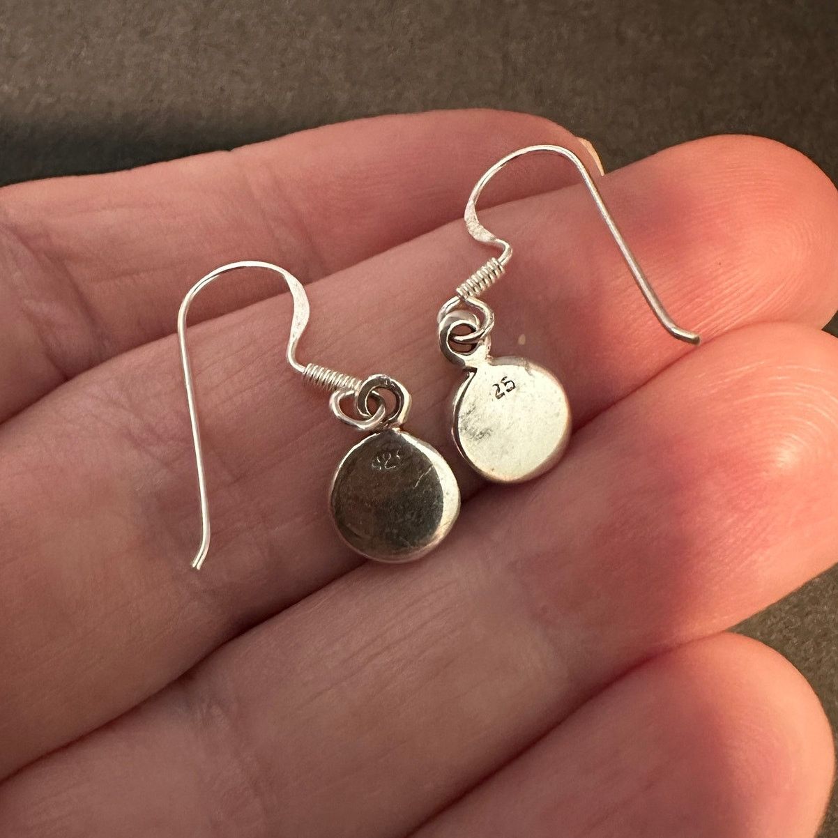 The Unbranded Brand Sterling Silver Om Drop Earrings, Om Dangle Earrings Size ONE SIZE - 7 Thumbnail