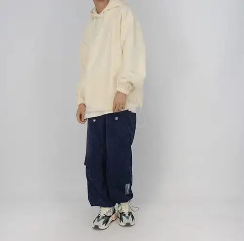 Japanese Brand 20AW Indigo Union Japan Black Oversized Corduroy Pants Size US 33 - 2 Thumbnail