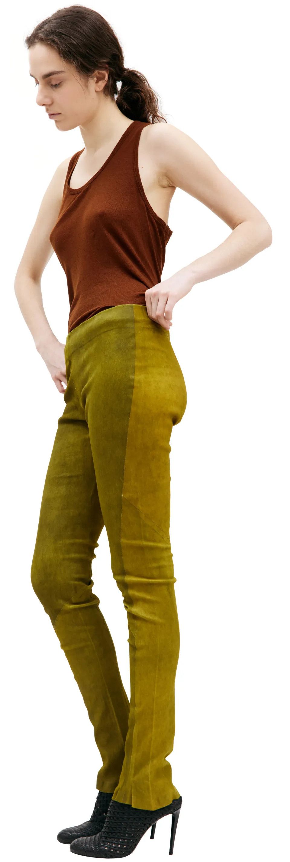 Isaac Sellam Experience Leather pants.Like Haider Ackermann or Yohji Yamamoto Size 27" / US 4 / IT 40 - 2 Thumbnail