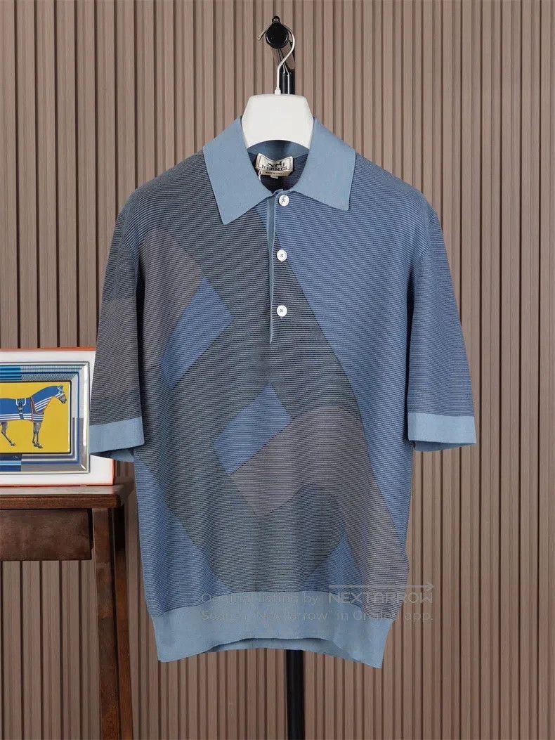 Hermes Hermes Saddle Chain Knit Short Sleeve Polo Size US M / EU 48-50 / 2 - 1 Thumbnail