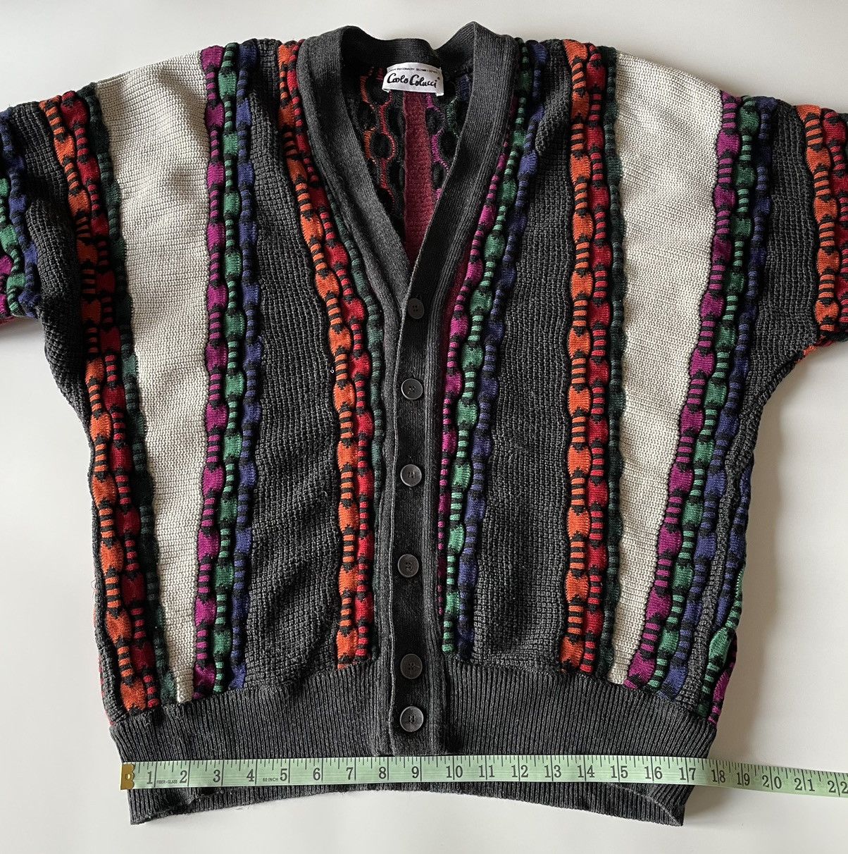 Carlo Colucci × Coogi × Missoni Carlo Colucci Cardigan Coogi/Missoni Style Sweater Y2K 90s Size US M / EU 48-50 / 2 - 18 Thumbnail