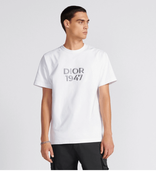 Dior o1w1db10525 413J69 Relaxed-Fit T-Shirt in White Size US M / EU 48-50 / 2 - 4 Thumbnail