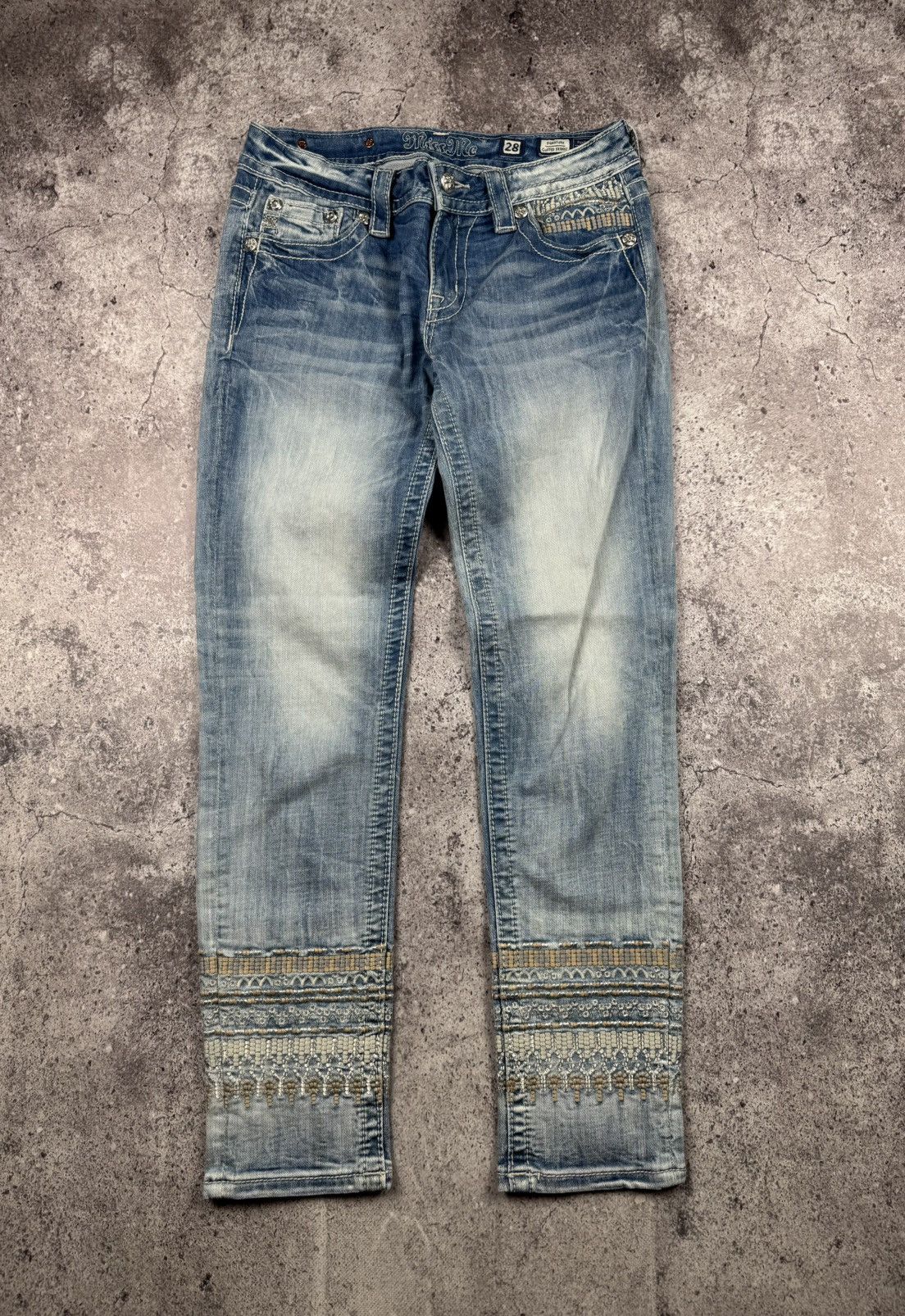 Miss Sixty Vintage Miss Sixty Jeans Flared Distressed 00s Low Rice Size 28" / US 6 / IT 42 - 4 Thumbnail