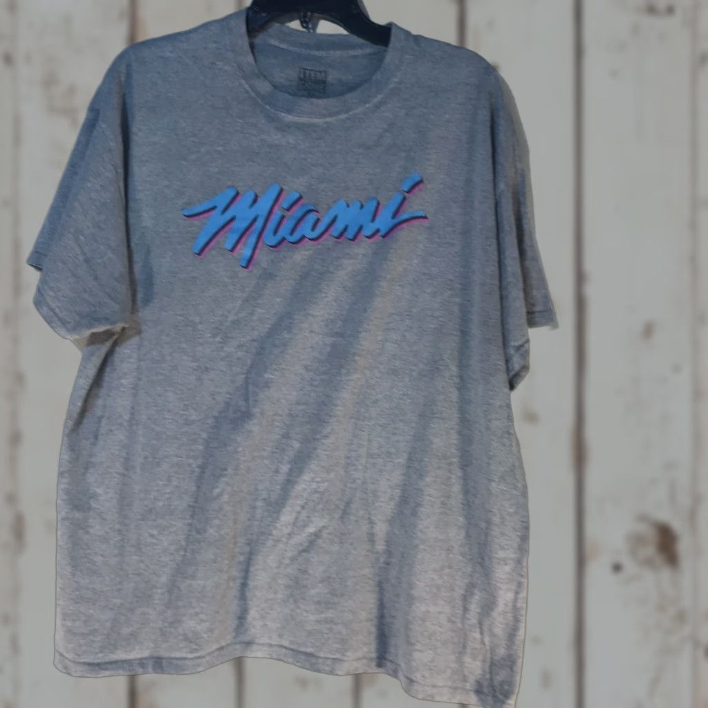 Vintage The Game T-Shirt Miami Gray Graphic Print Short Sleeve Round Neck Mens XL Cotton Size US XL / EU 56 / 4 - 1 Thumbnail