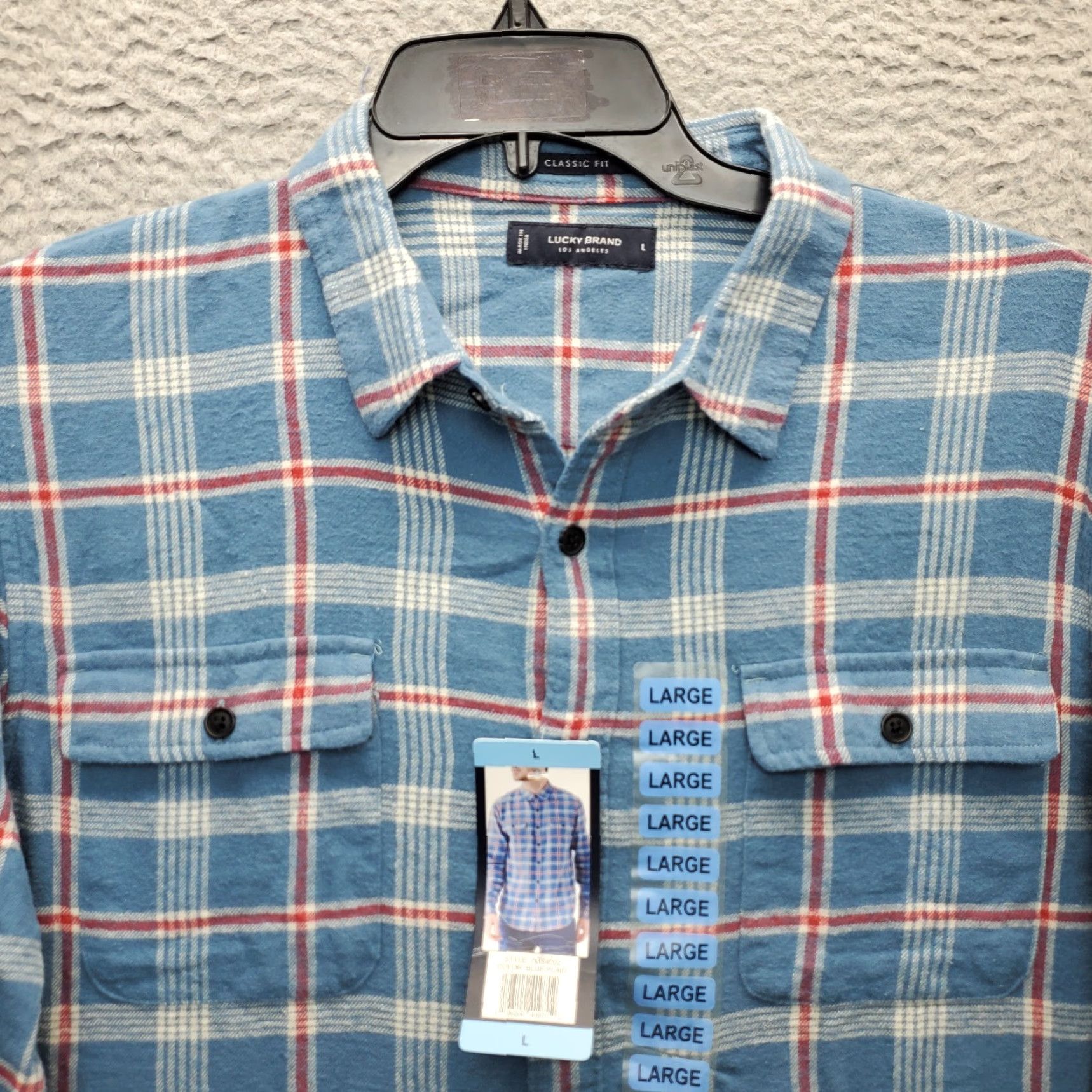 Lucky Brand Lucky Brand Flannel Shirt Mens Large Multi Plaid Classic Fit Collared Button Up Size US L / EU 52-54 / 3 - 5 Thumbnail
