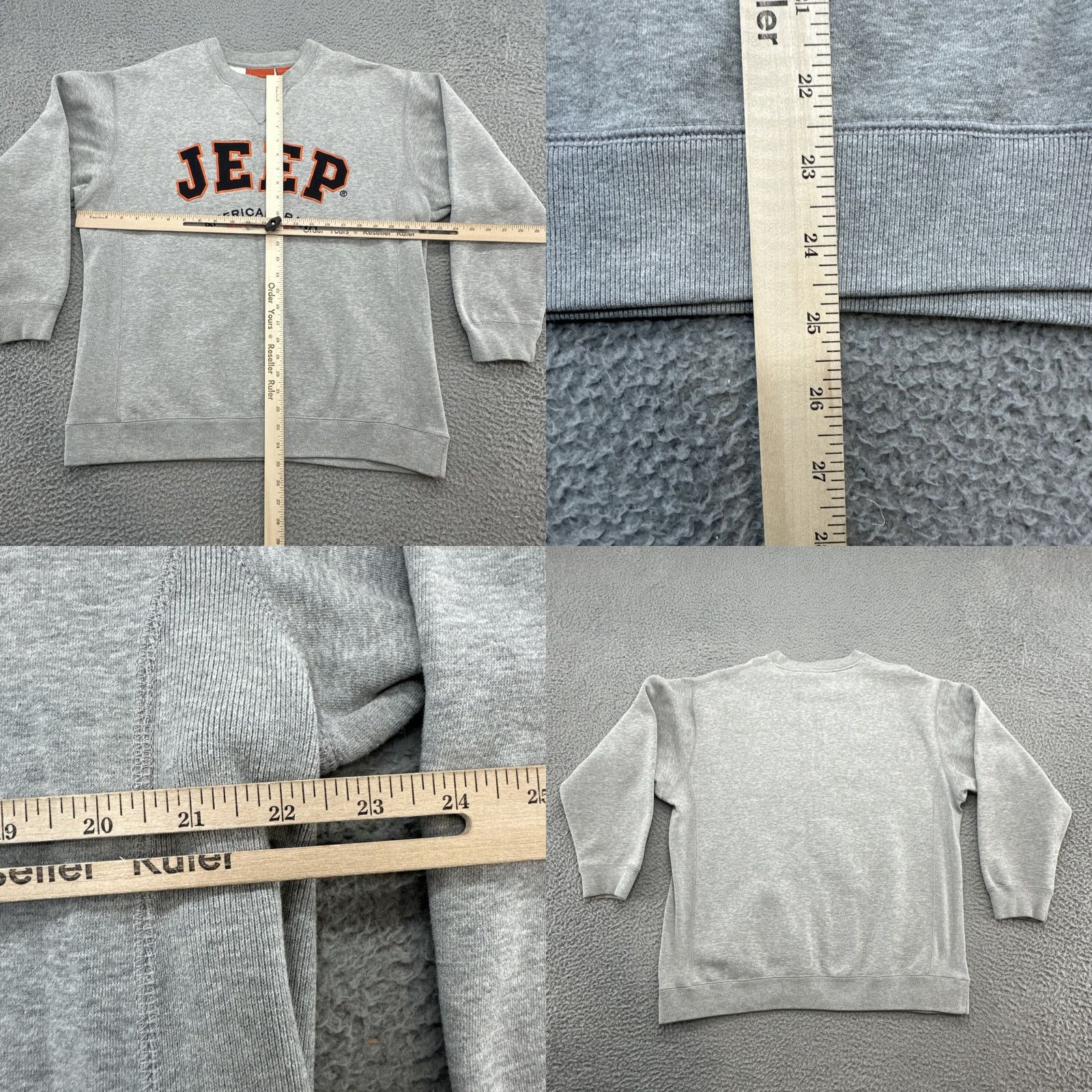 Jeep Vtg Jeep American Brand Men's Embroidered Logo Pullover Sweatshirt Gray Medium Size US M / EU 48-50 / 2 - 8 Thumbnail