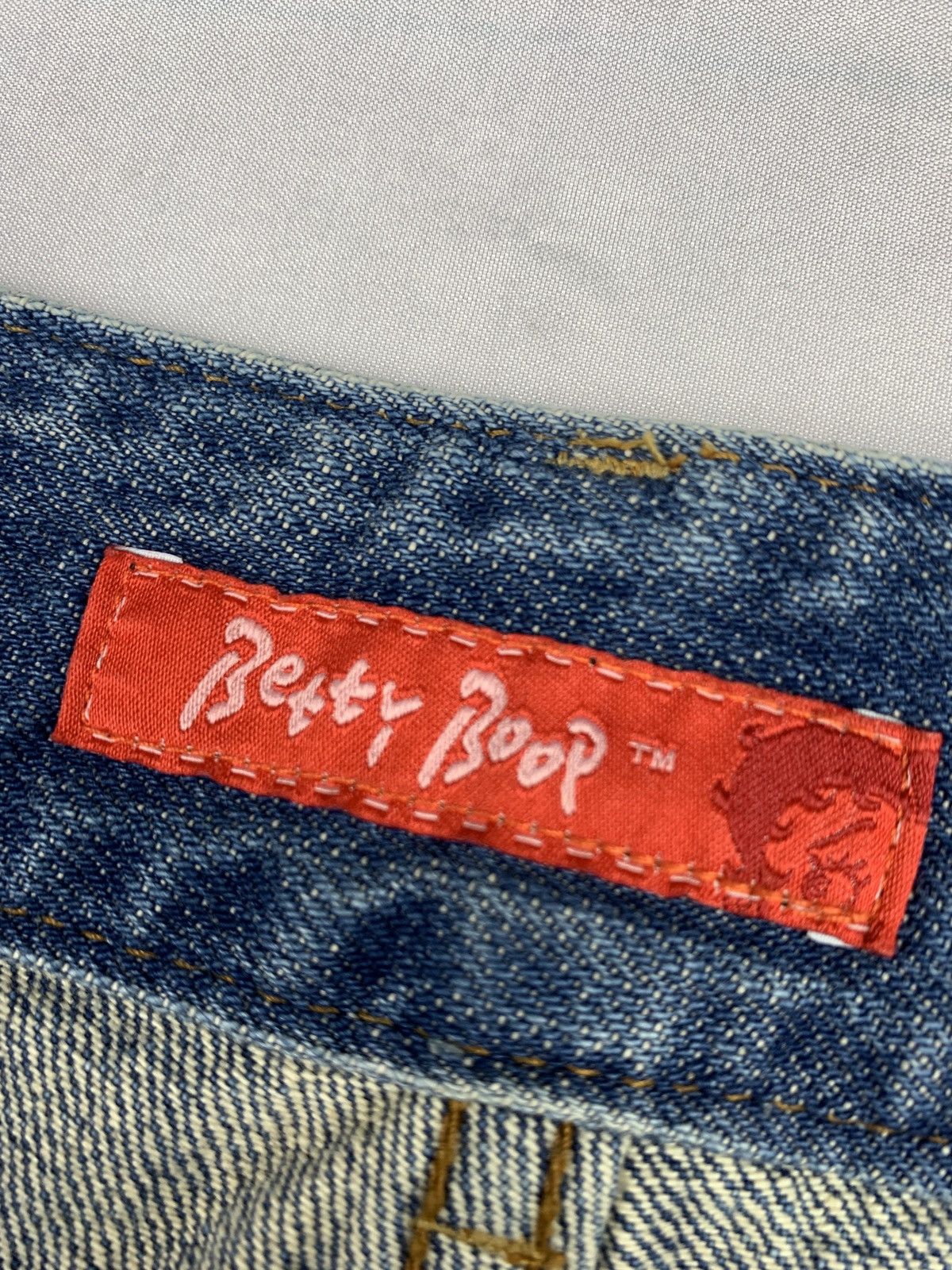 Cartoon Network y2k Betty Boop Cartoon Blue Jeans Cute Graphic Mini Skirt Size 31" - 8 Thumbnail