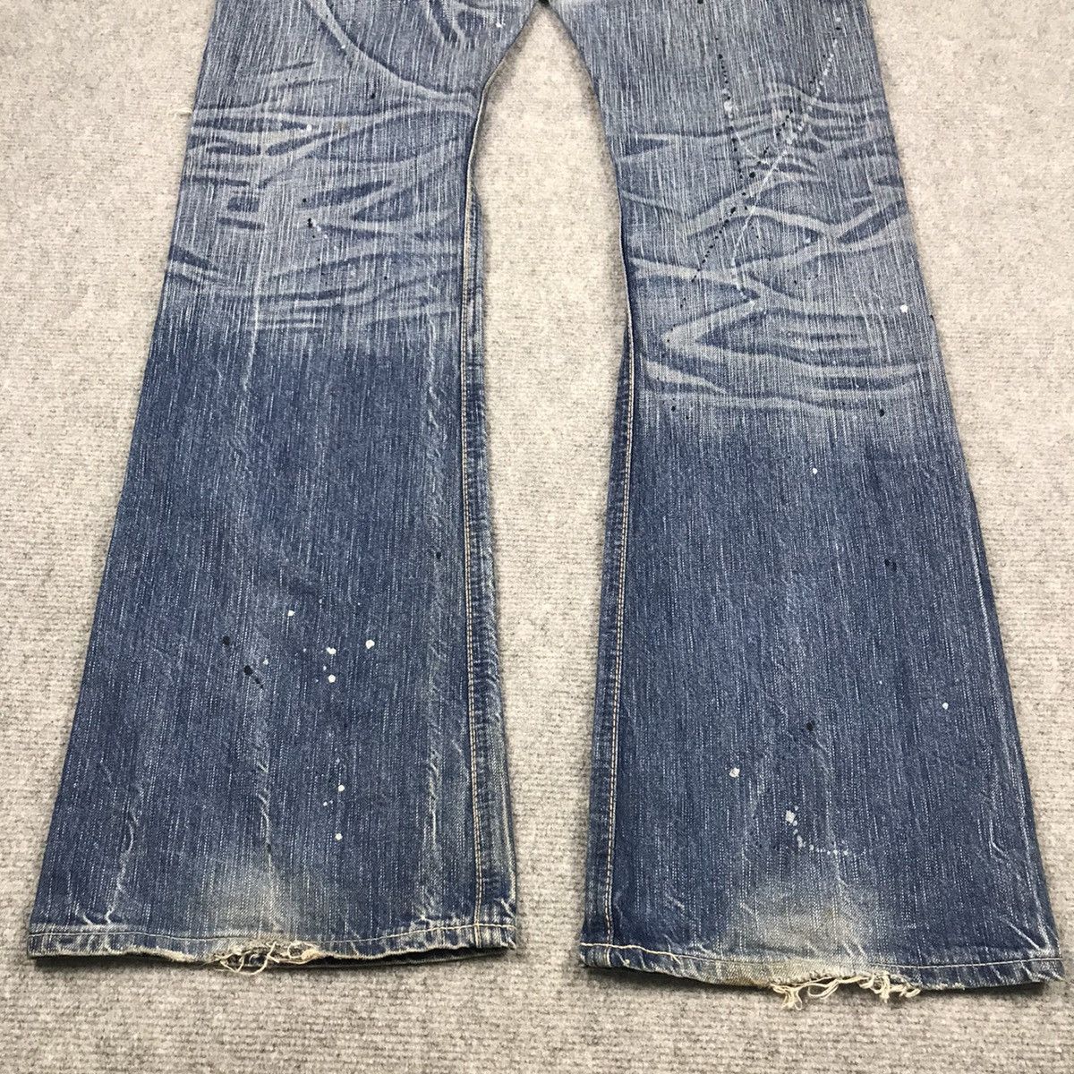 Blue Blue Japan × If Six Was Nine × Japanese Brand FLARE DISTRESSED👽EDWIN 503 JAPAN BOOTCUT DENIM PANTS 142 Size US 34 / EU 50 - 11 Thumbnail