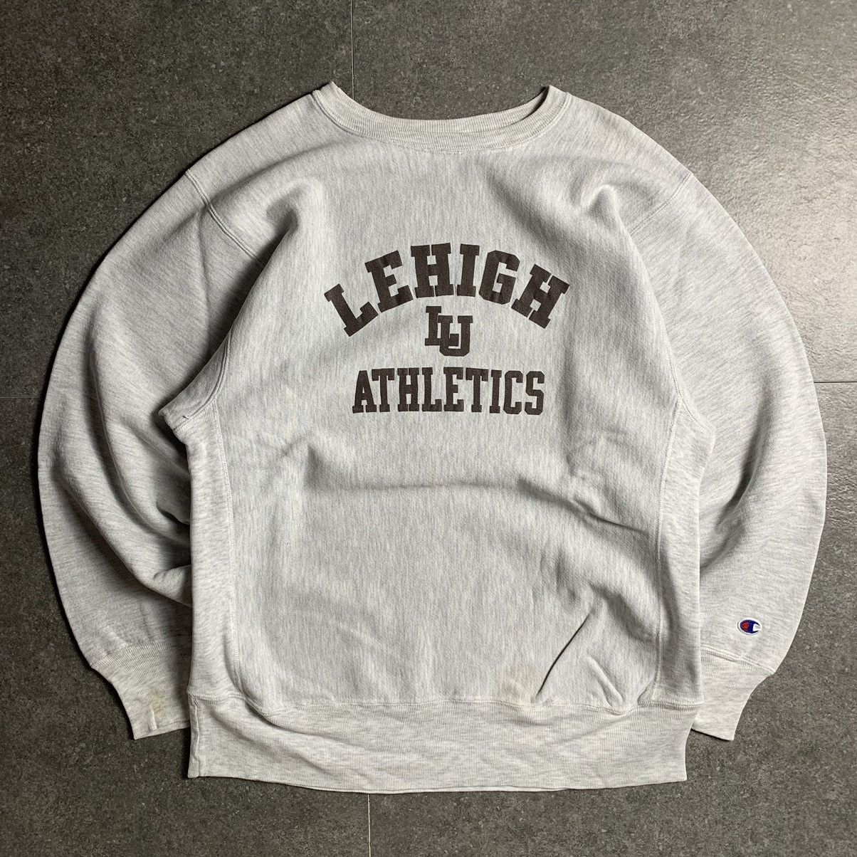 Vintage 90's Lehigh University Champion Reverse Weave Crewneck Sweatshirt popular L Gray