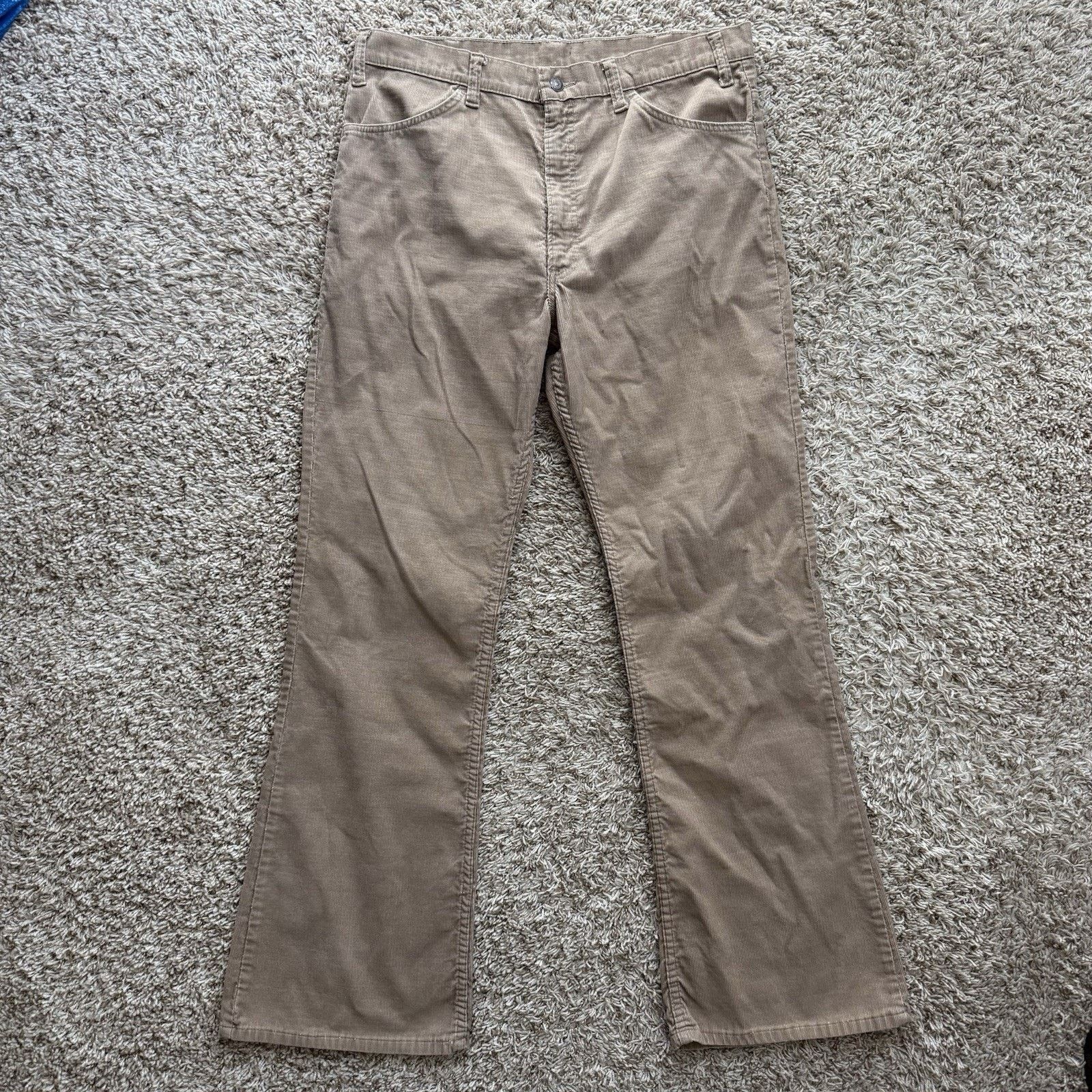 Levi's × Vintage Vintage 70s Levi’s Brown Corduroy Flare Boot Cut Pants Jeans Size US 33 - 1 Thumbnail
